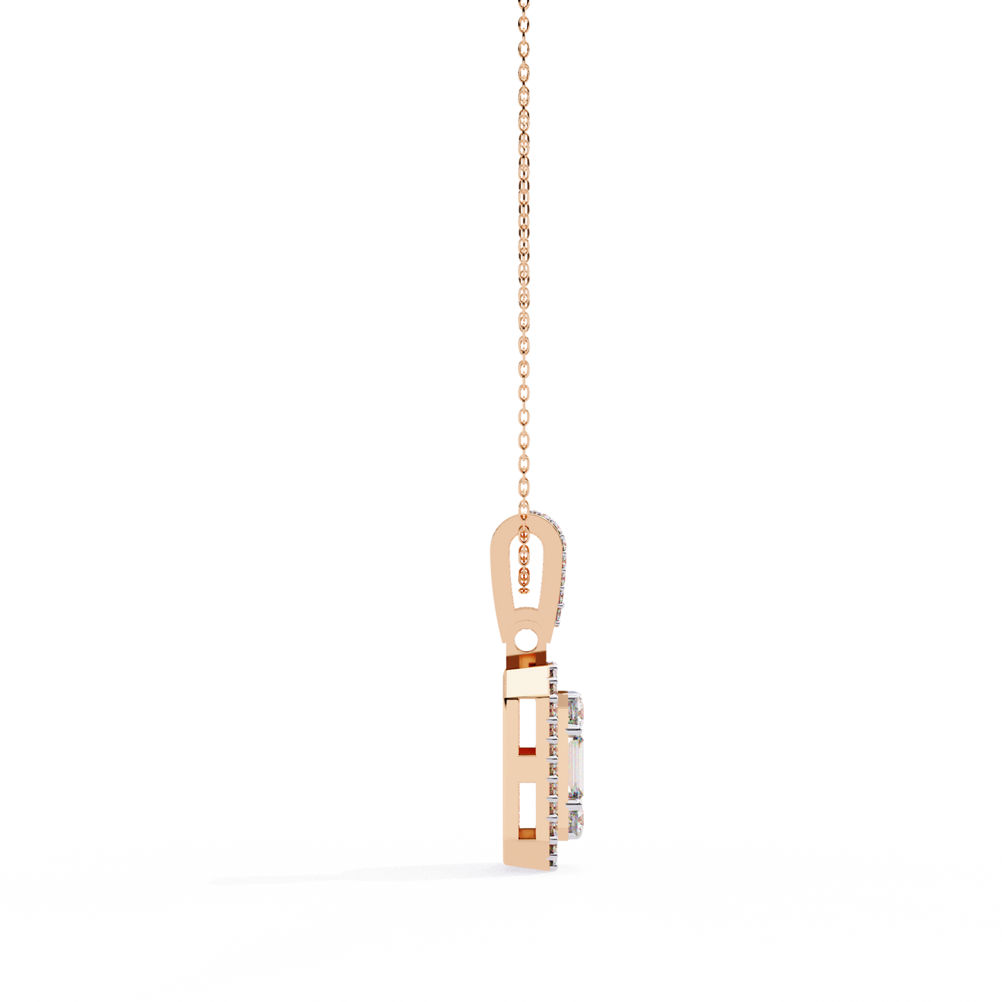 lgd pendant round stone (0.71ct ) in 14k gold without chain
