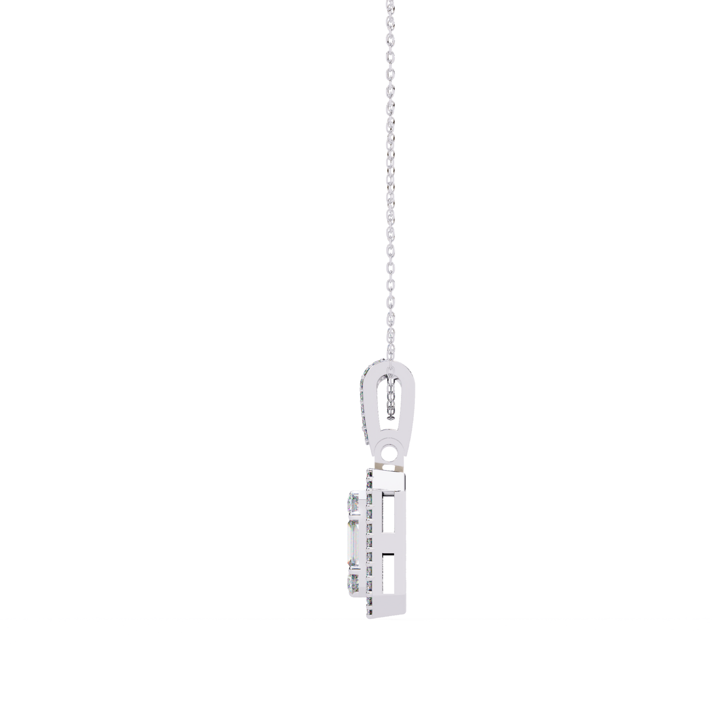 lgd pendant round stone (0.71ct ) in 14k gold without chain