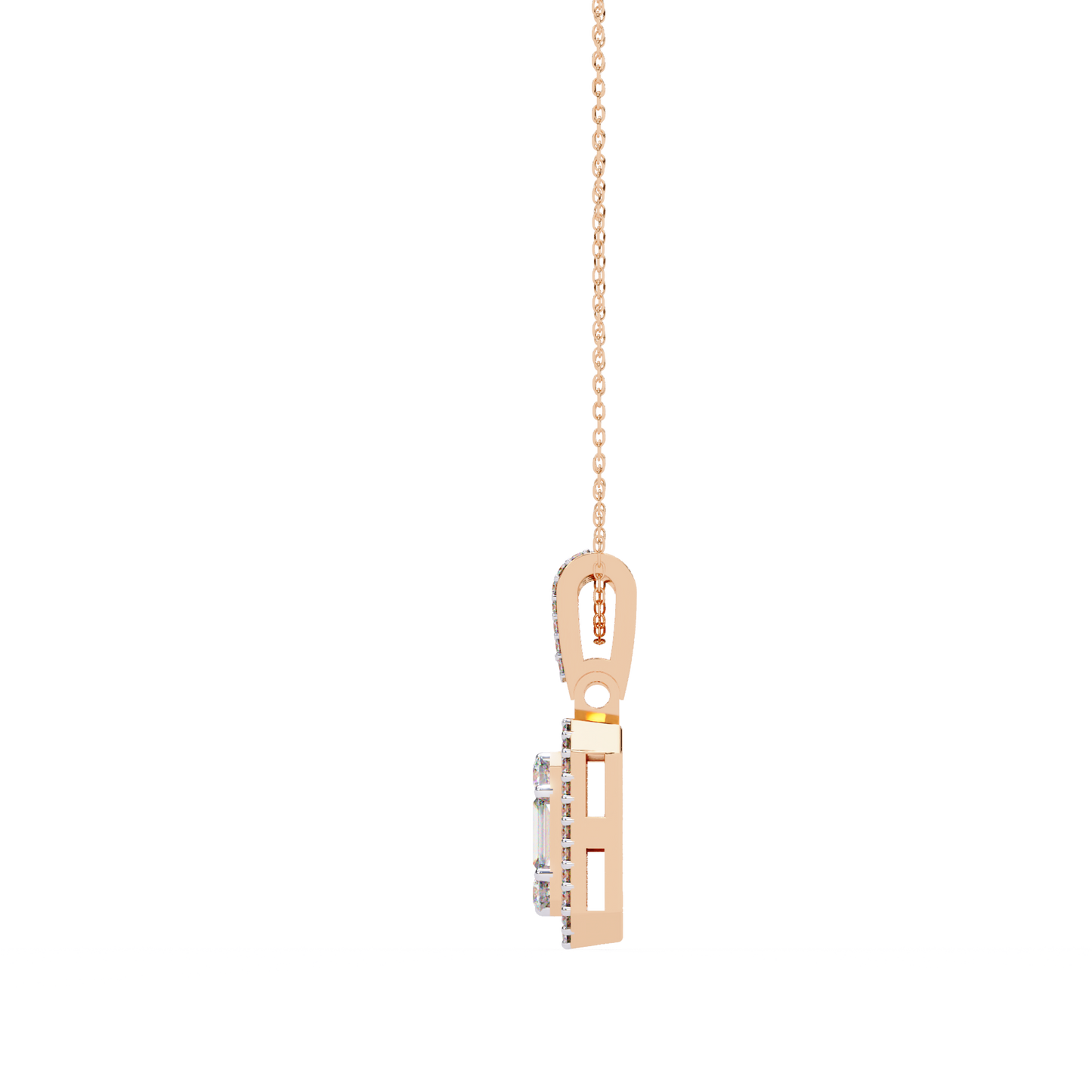 lgd pendant round stone (0.71ct ) in 14k gold without chain