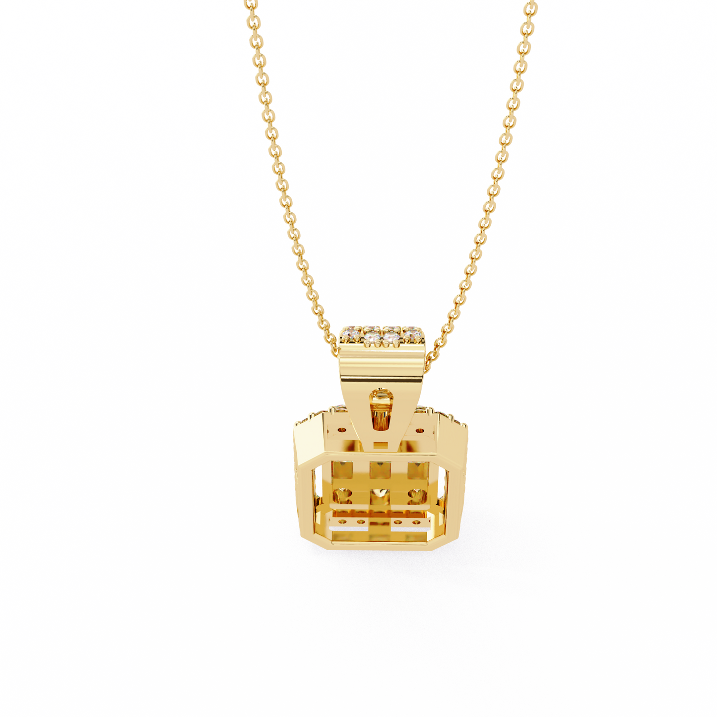 lgd pendant round stone (0.71ct ) in 14k gold without chain