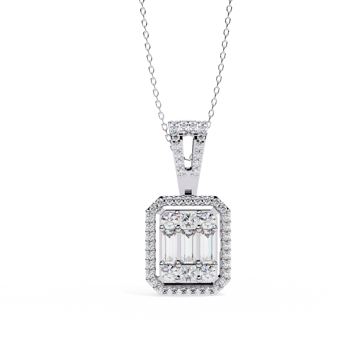 lgd pendant round stone (0.71ct ) in 14k gold without chain