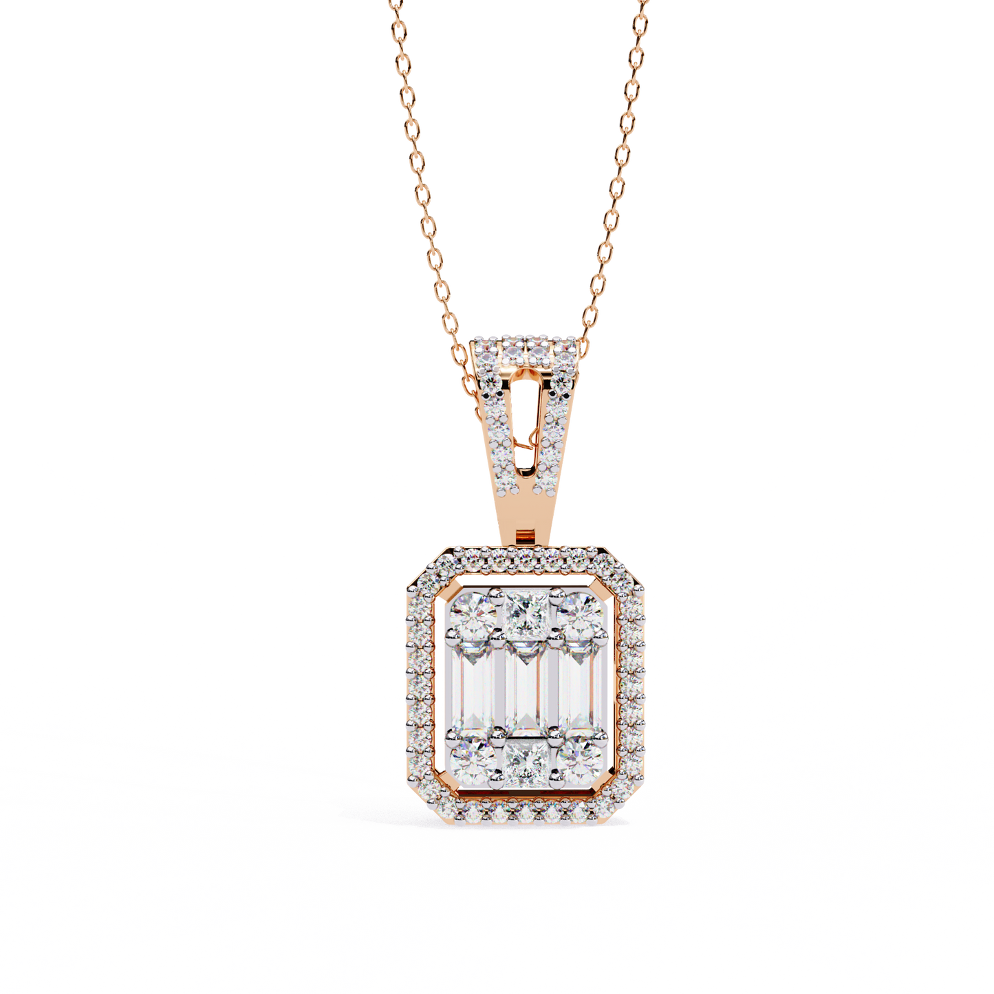 lgd pendant round stone (0.71ct ) in 14k gold without chain