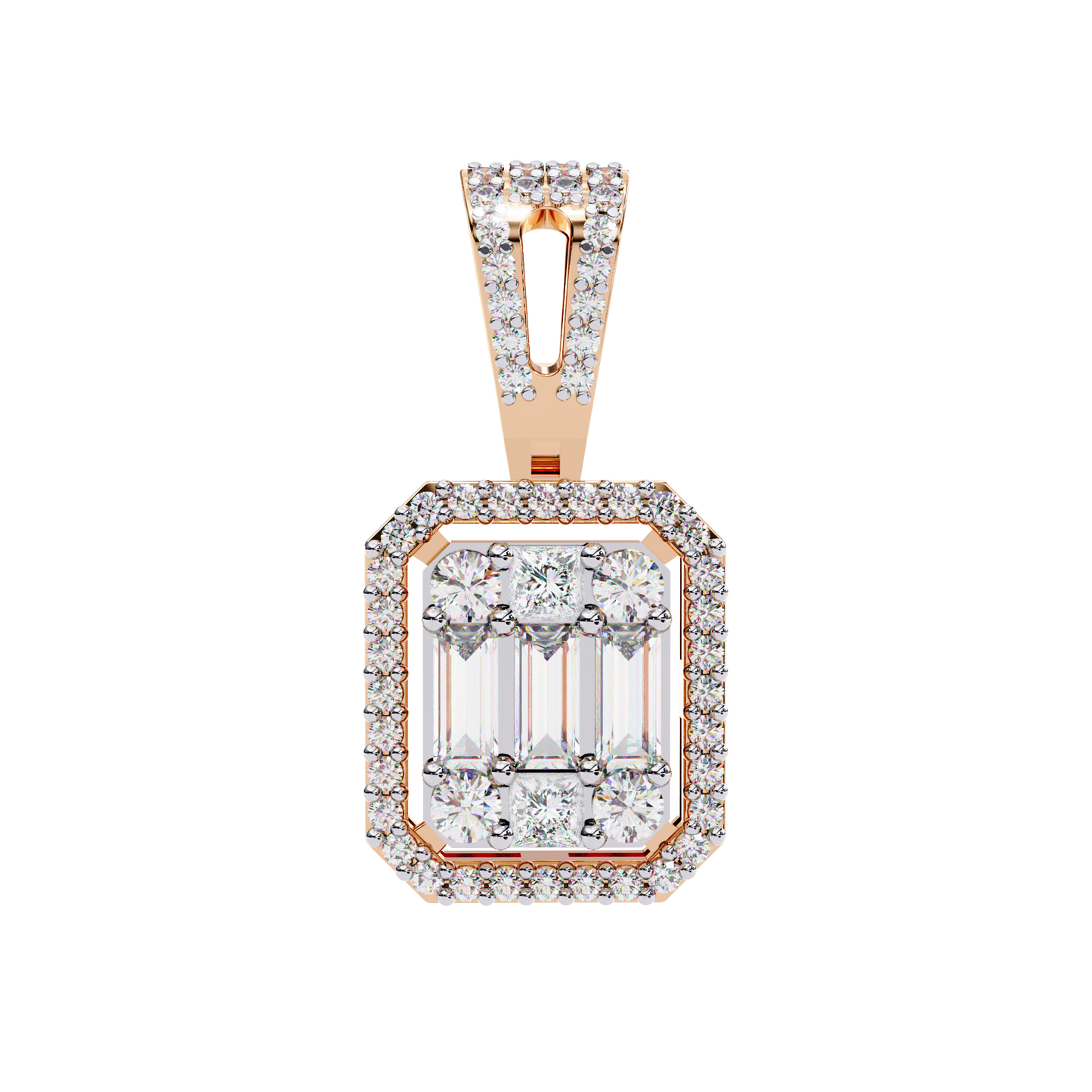 lgd pendant round stone (0.71ct ) in 14k gold without chain