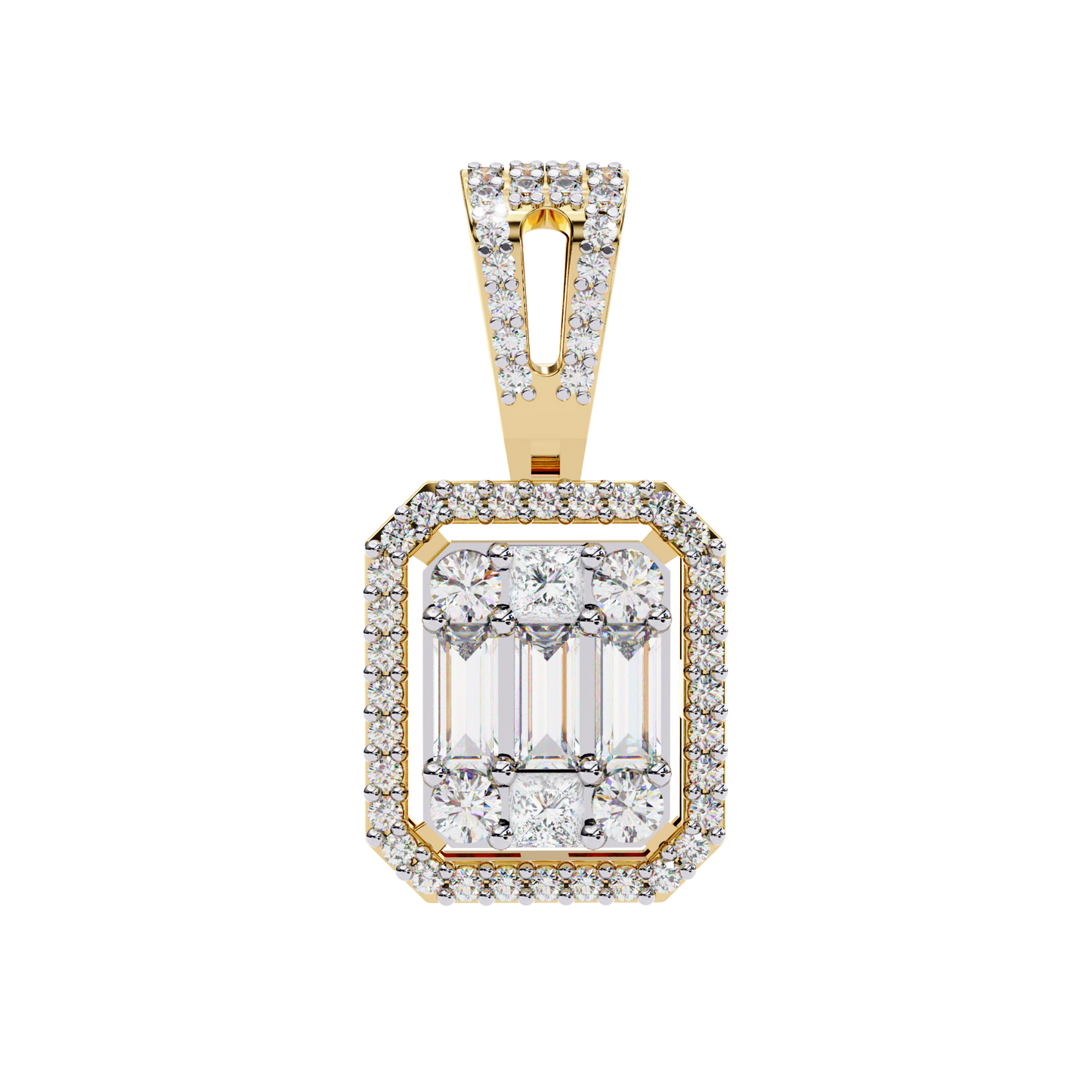 lgd pendant round stone (0.71ct ) in 14k gold without chain