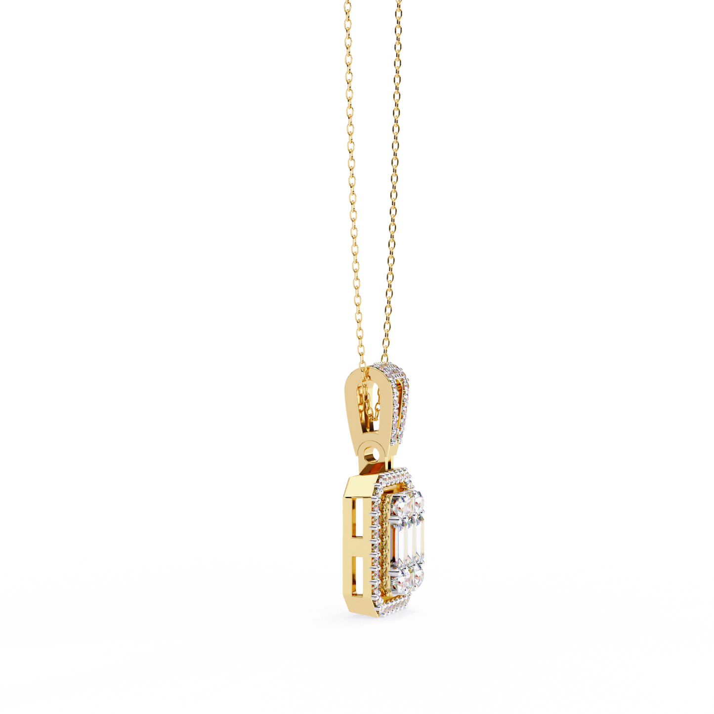 lgd pendant round stone (0.71ct ) in 14k gold without chain