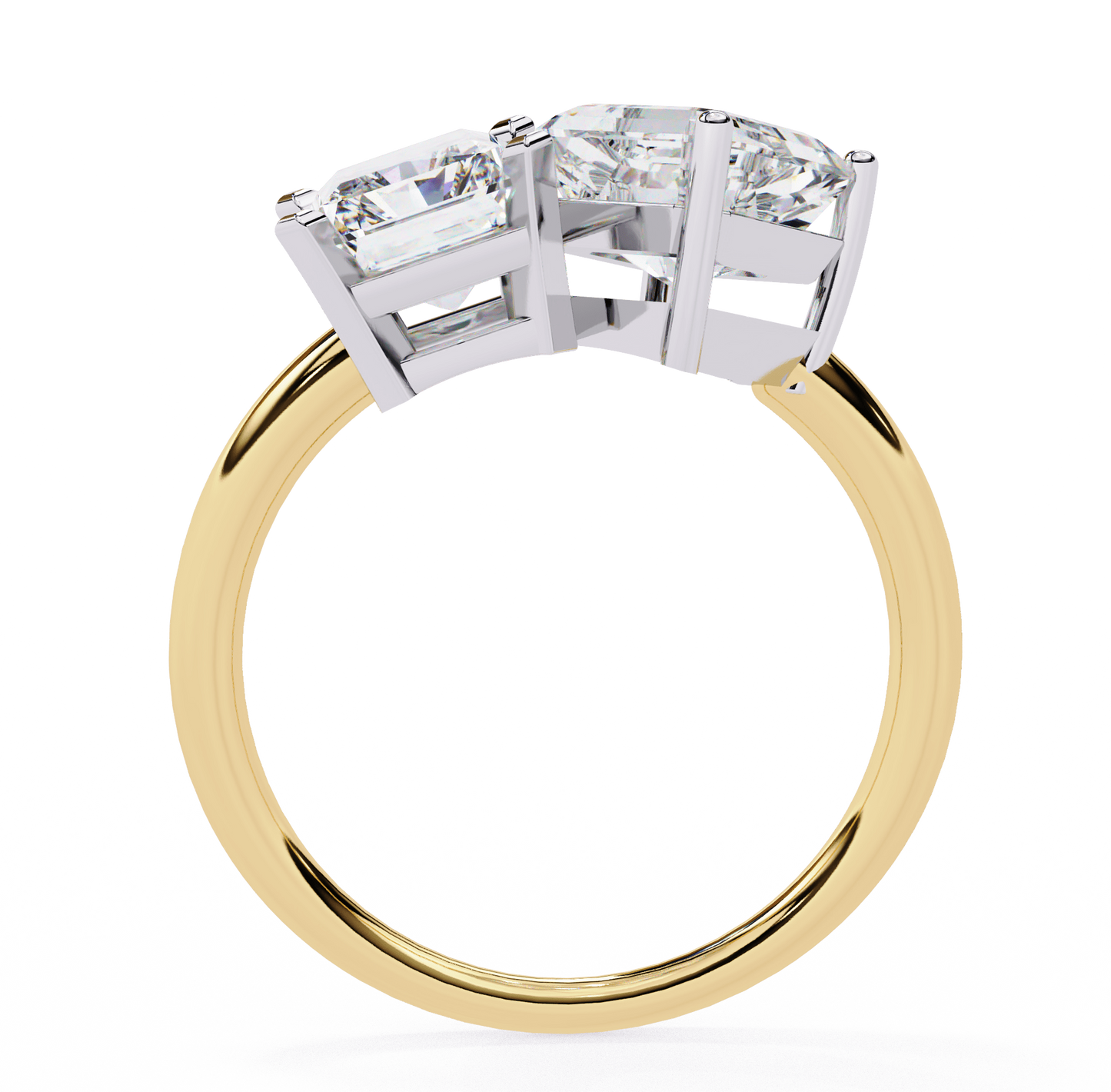toi et moi 2.00 carat radiant & asscher cut diamond engagement ring – two stone bridal jewelry