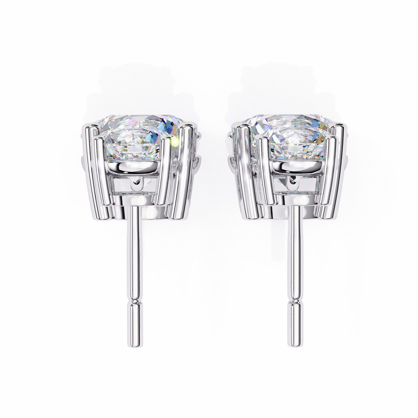 3.20 carat round cut diamond two-stone drop earrings – elegant jewelry collection