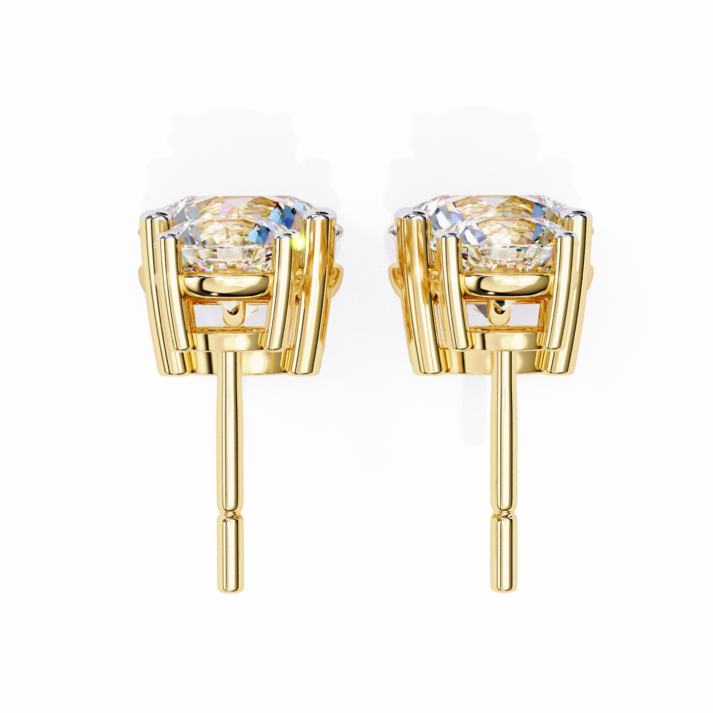 3.20 carat round cut diamond two-stone drop earrings – elegant jewelry collection