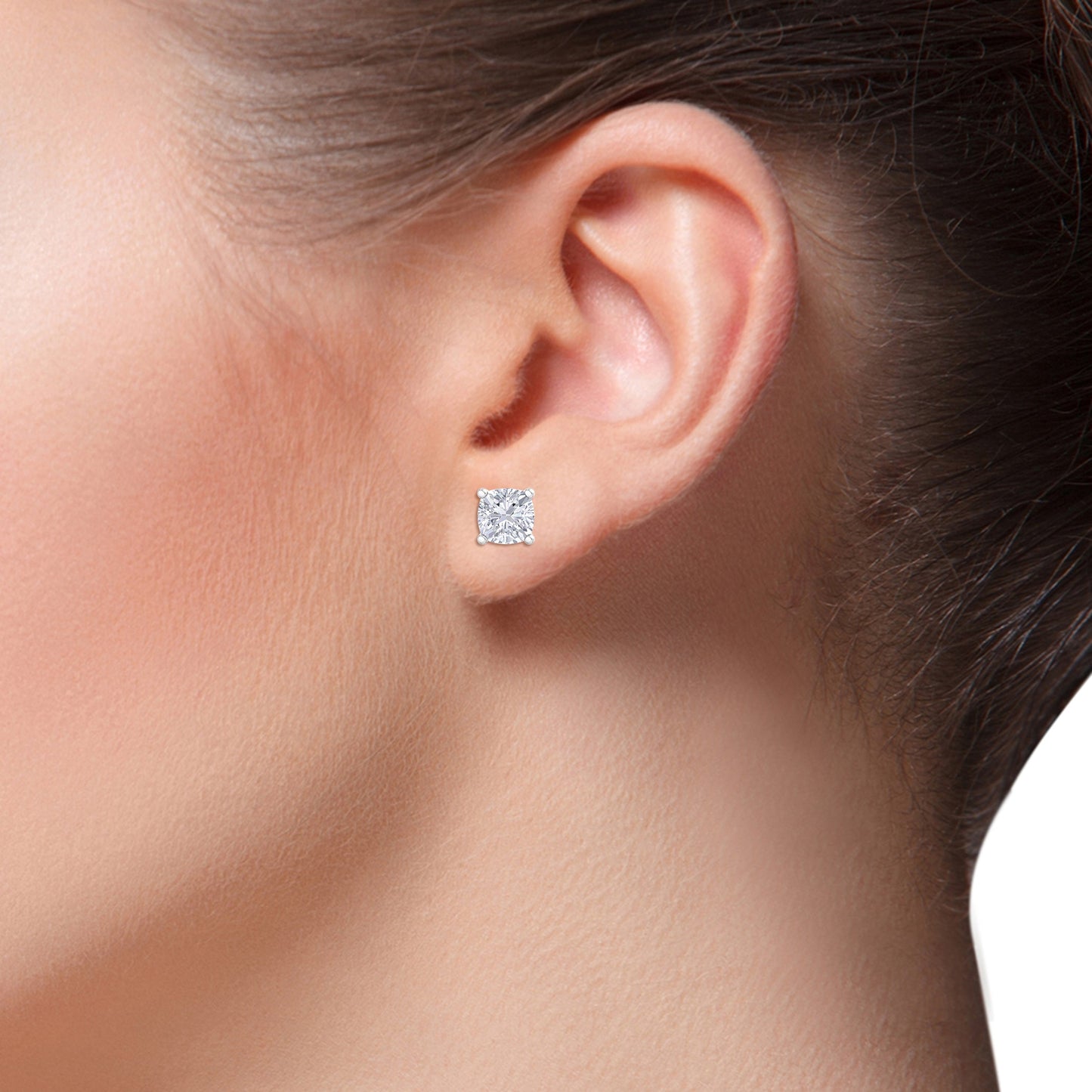 1.84 carat cushion cut diamond studs earrings – luxury diamond jewelry