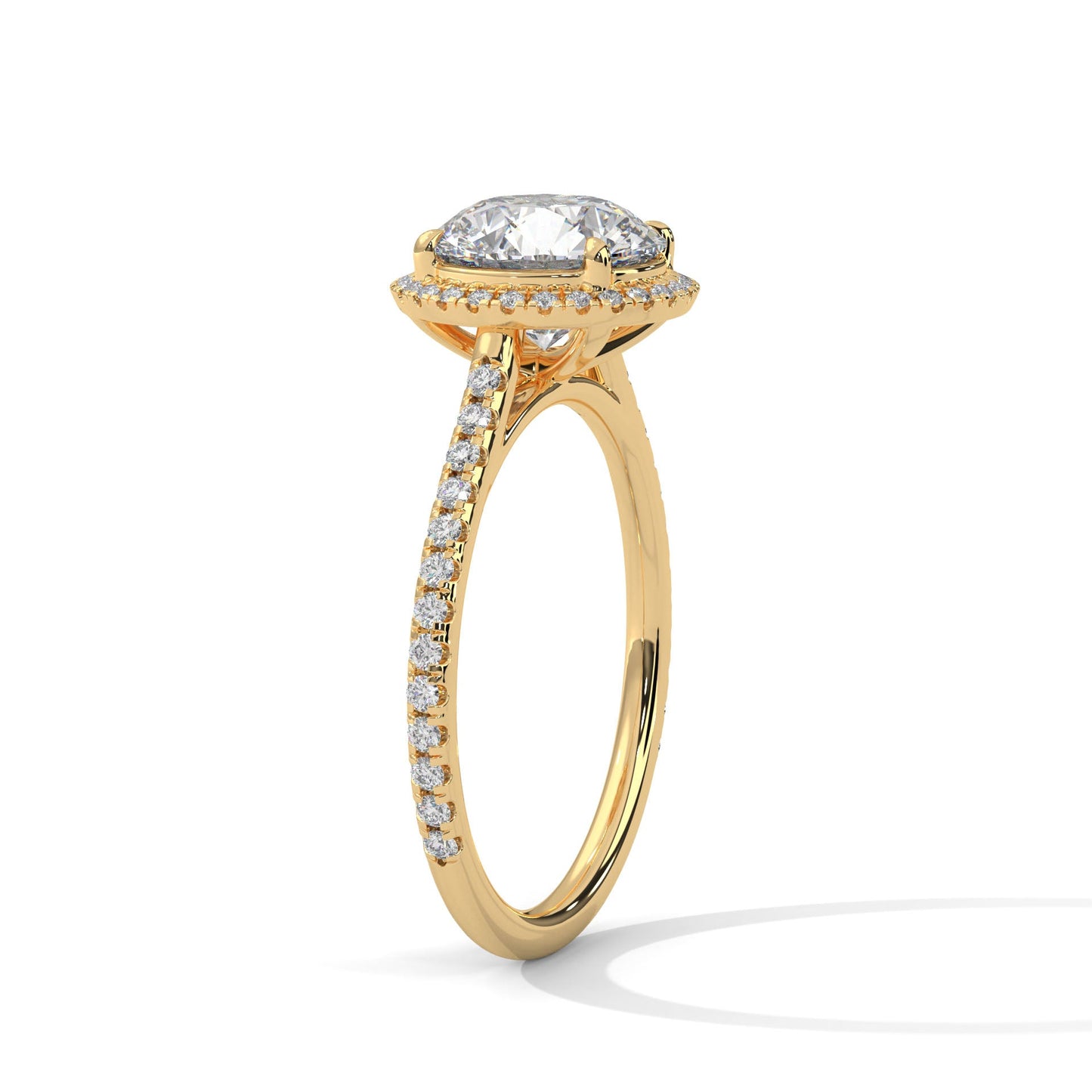 1.52 carat round cut halo diamond engagement ring for women โ elegant bridal jewelry