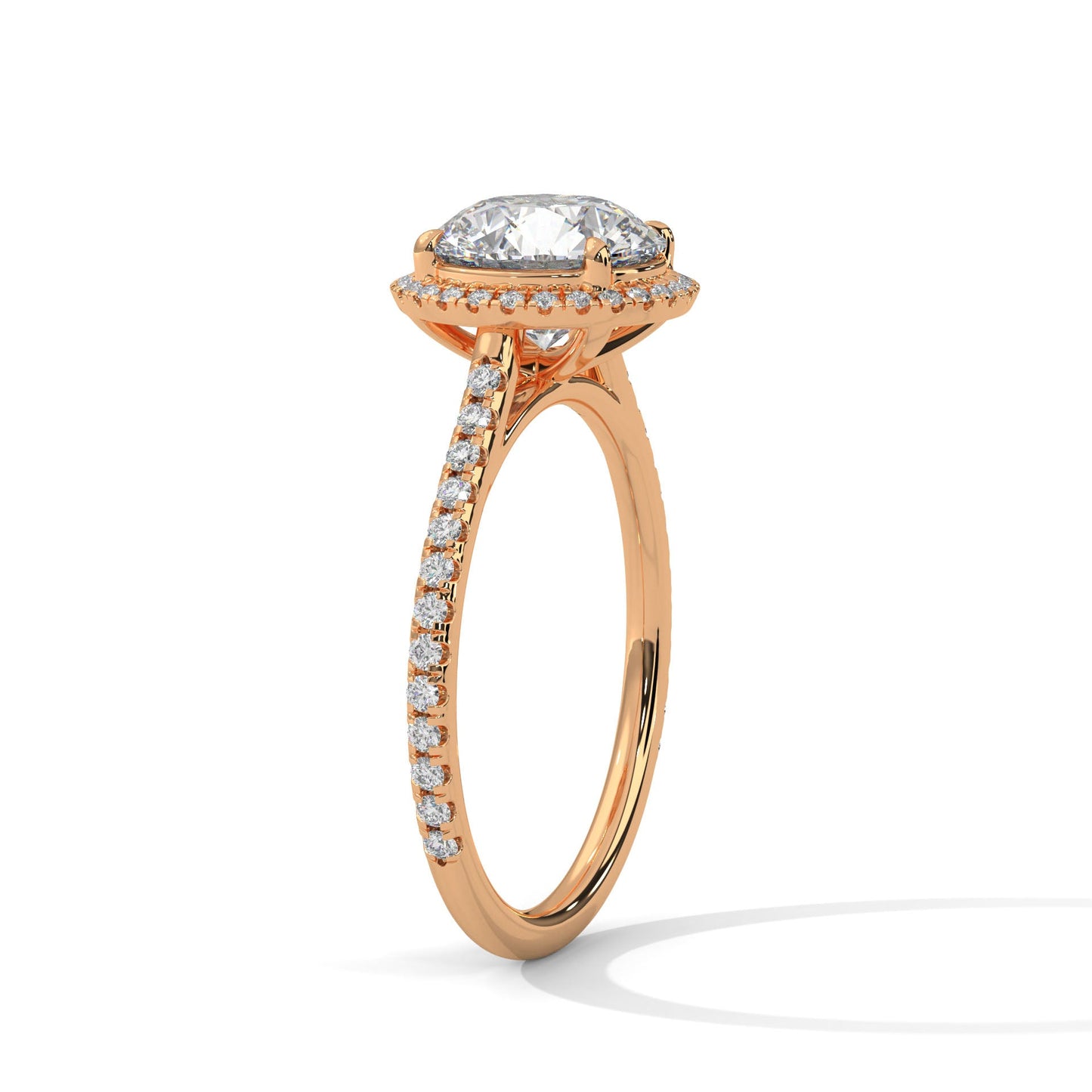 1.52 carat round cut halo diamond engagement ring for women โ elegant bridal jewelry