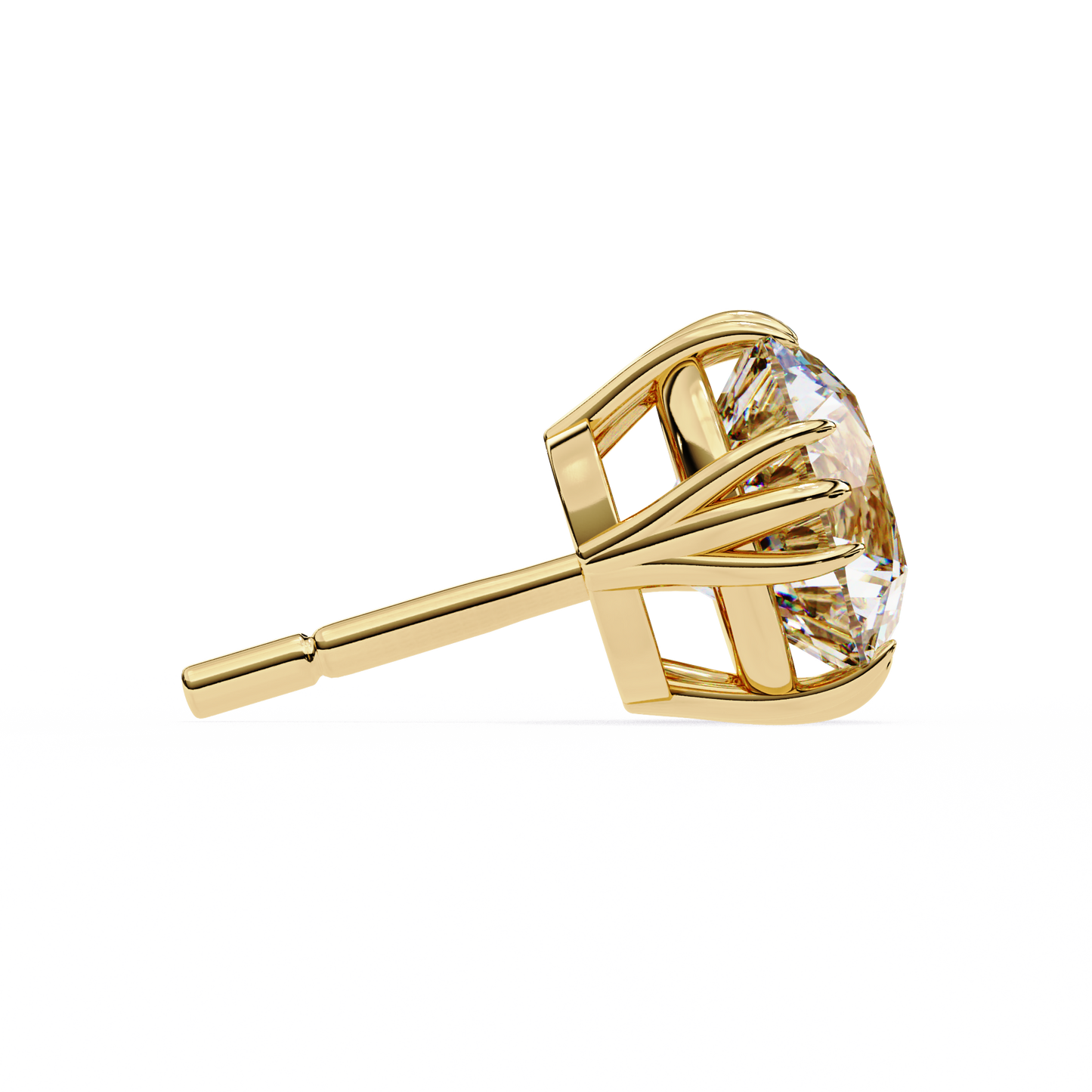 2.80 carat round cut diamond solitaire stud earrings – elegant everyday jewelry