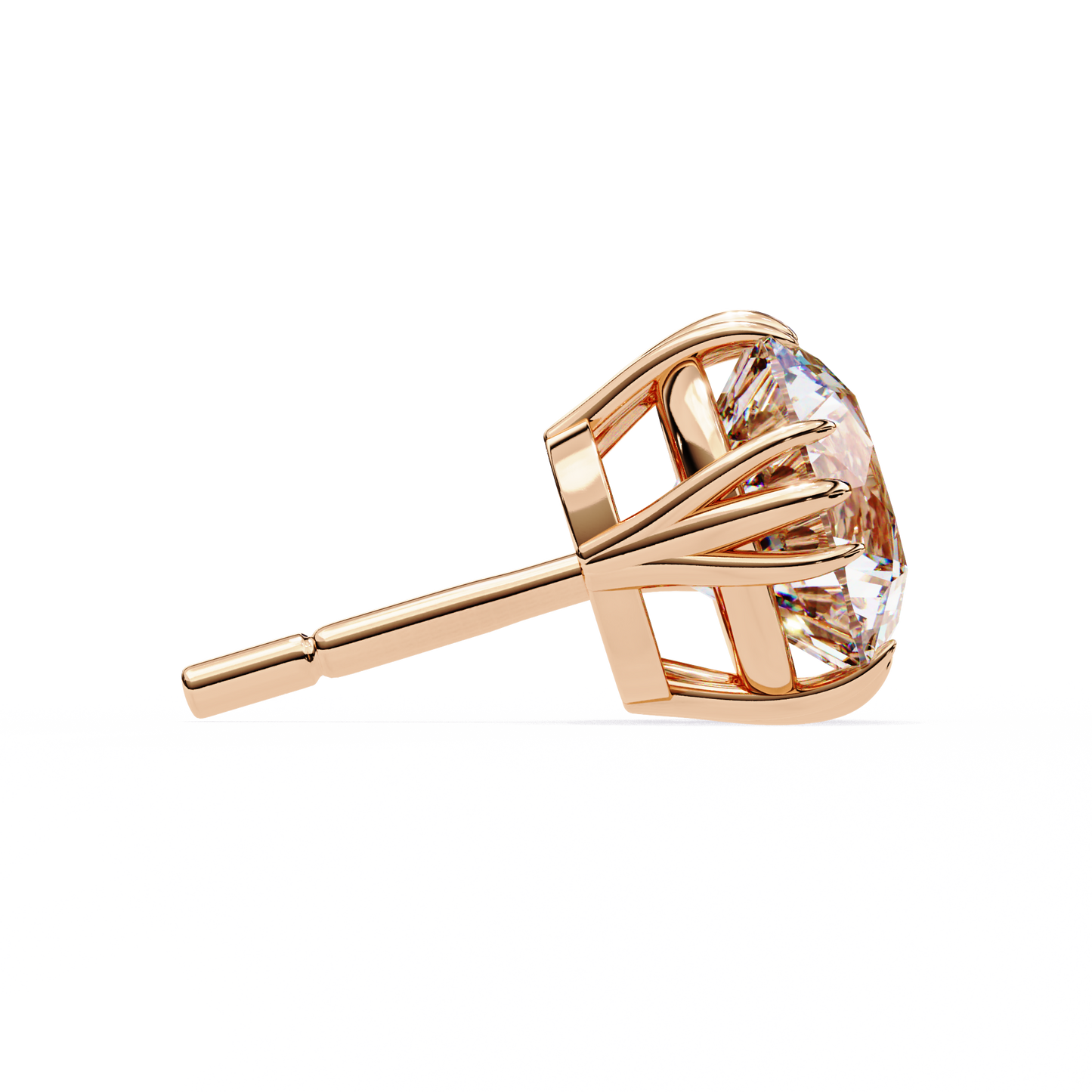 2.80 carat round cut diamond solitaire stud earrings – elegant everyday jewelry