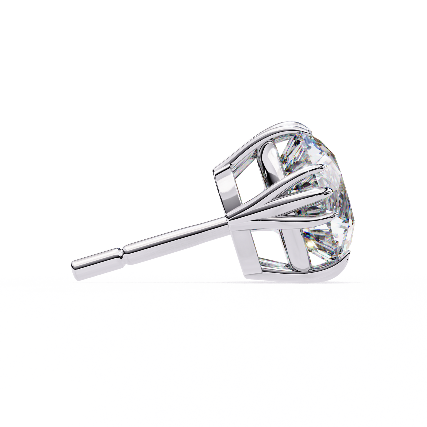 2.80 carat round cut diamond solitaire stud earrings – elegant everyday jewelry