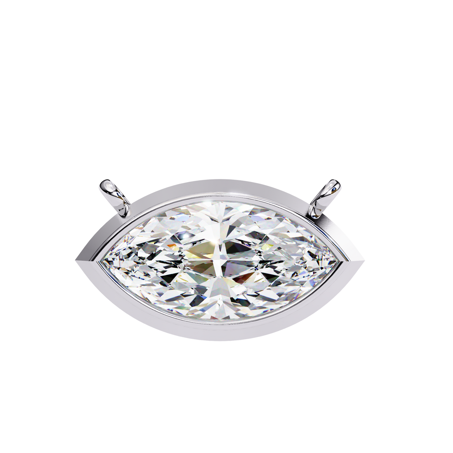 lgd pendant marquise stone (0.68ct) in 14k gold without chain