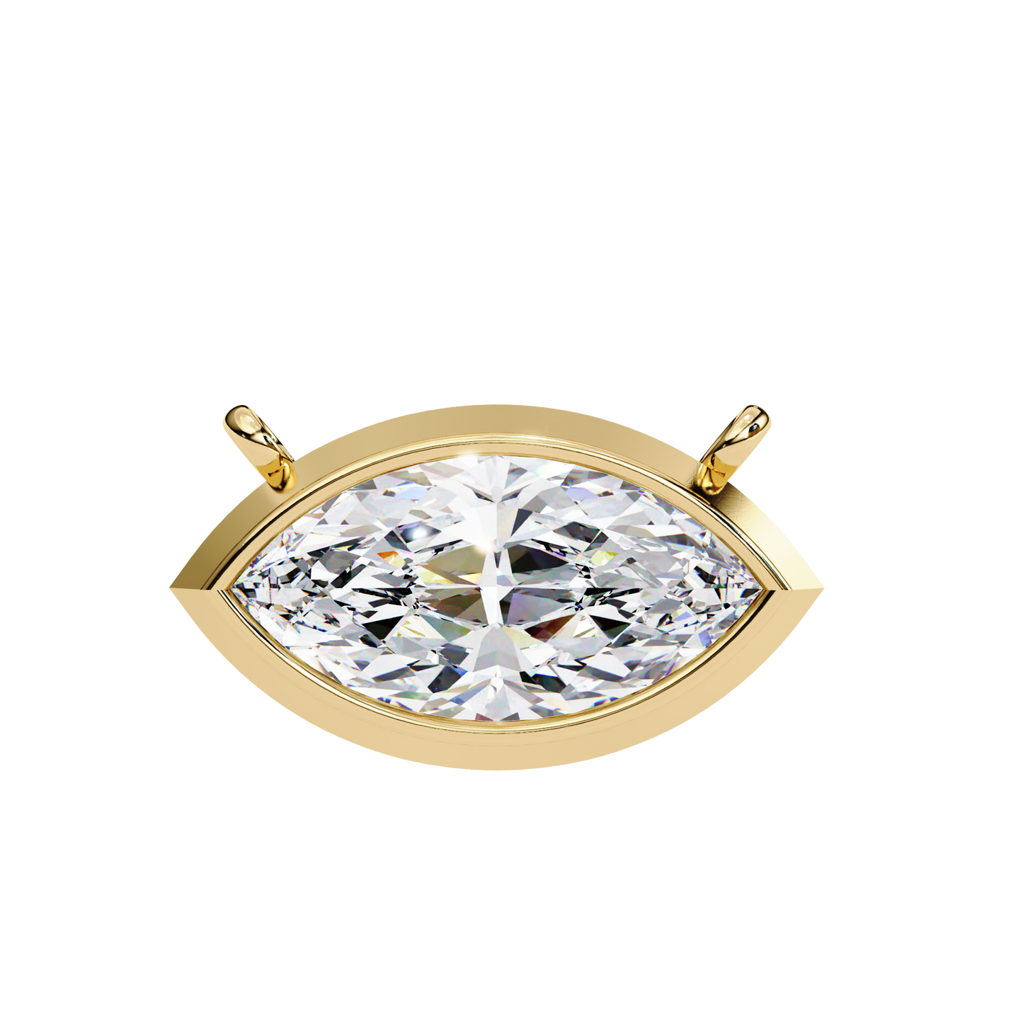 lgd pendant marquise stone (0.68ct) in 14k gold without chain