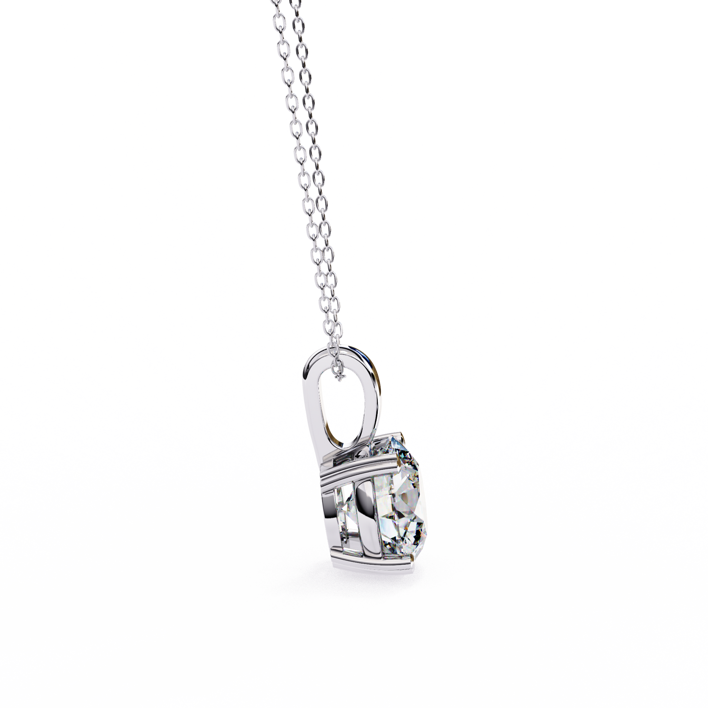 lgd pendant round stone (0.80ct) in 14k gold without chain