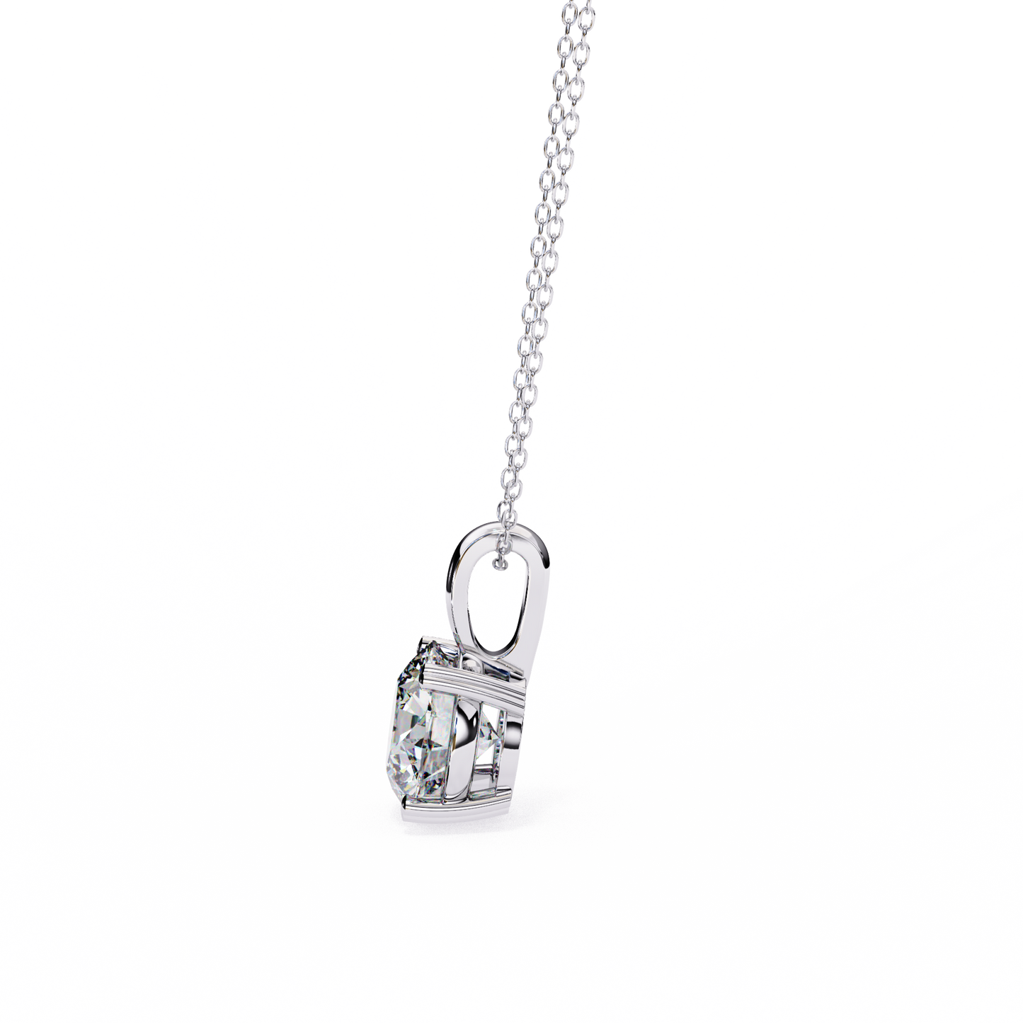 lgd pendant round stone (0.80ct) in 14k gold without chain