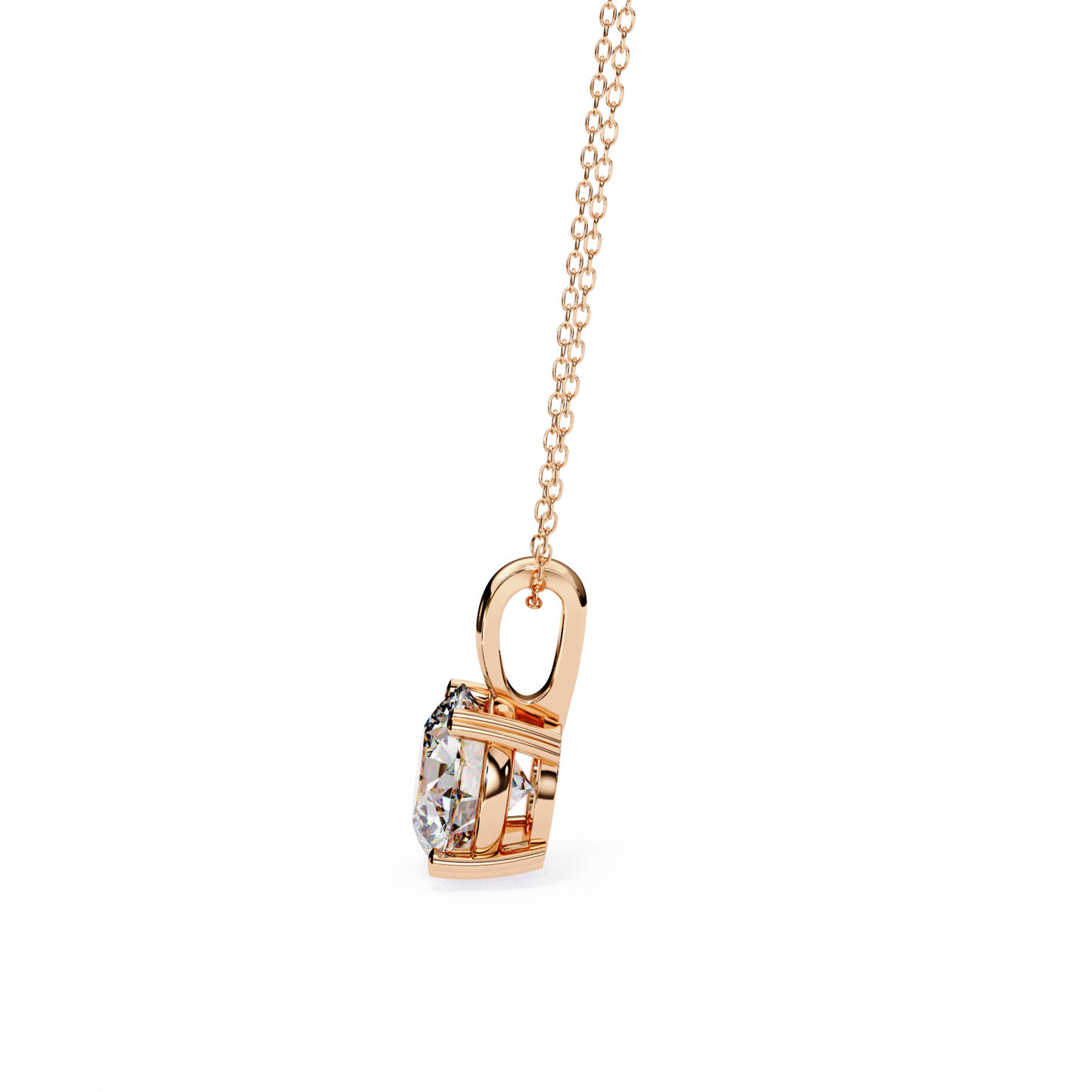 lgd pendant round stone (0.80ct) in 14k gold without chain