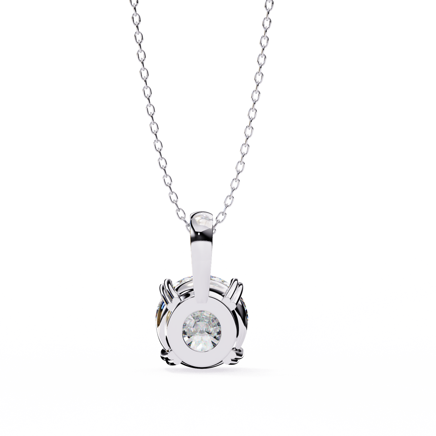 lgd pendant round stone (0.80ct) in 14k gold without chain