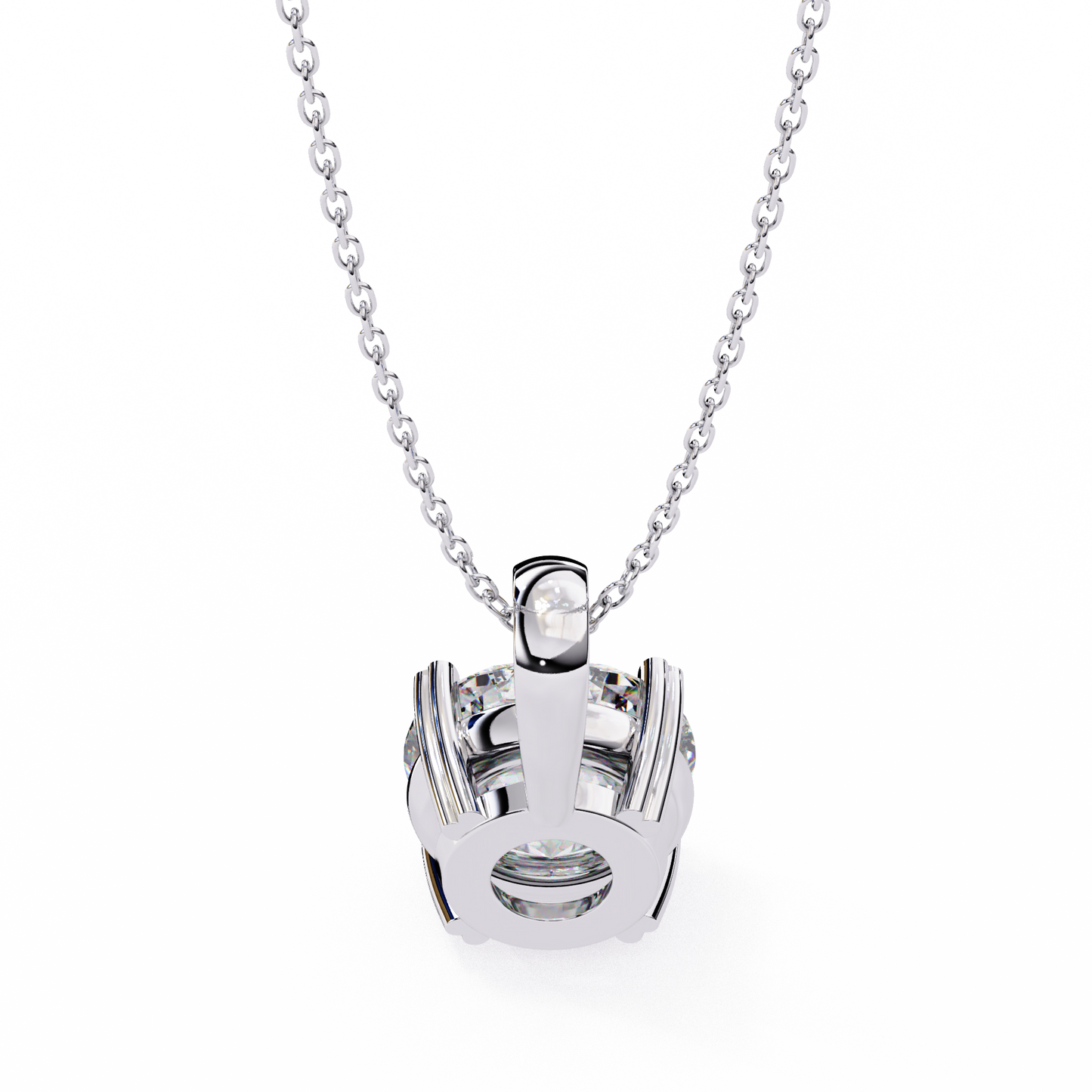 lgd pendant round stone (0.80ct) in 14k gold without chain