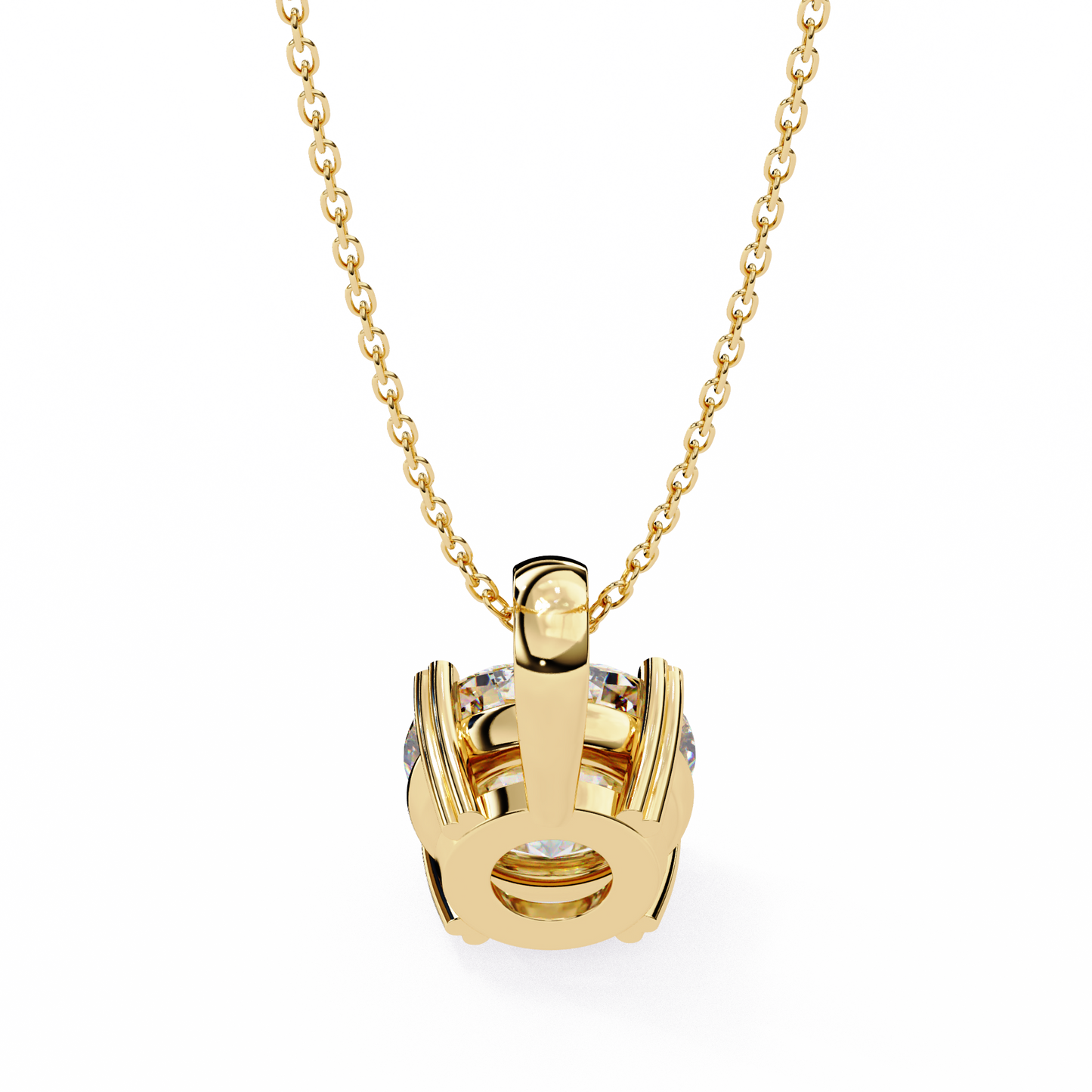 lgd pendant round stone (0.80ct) in 14k gold without chain