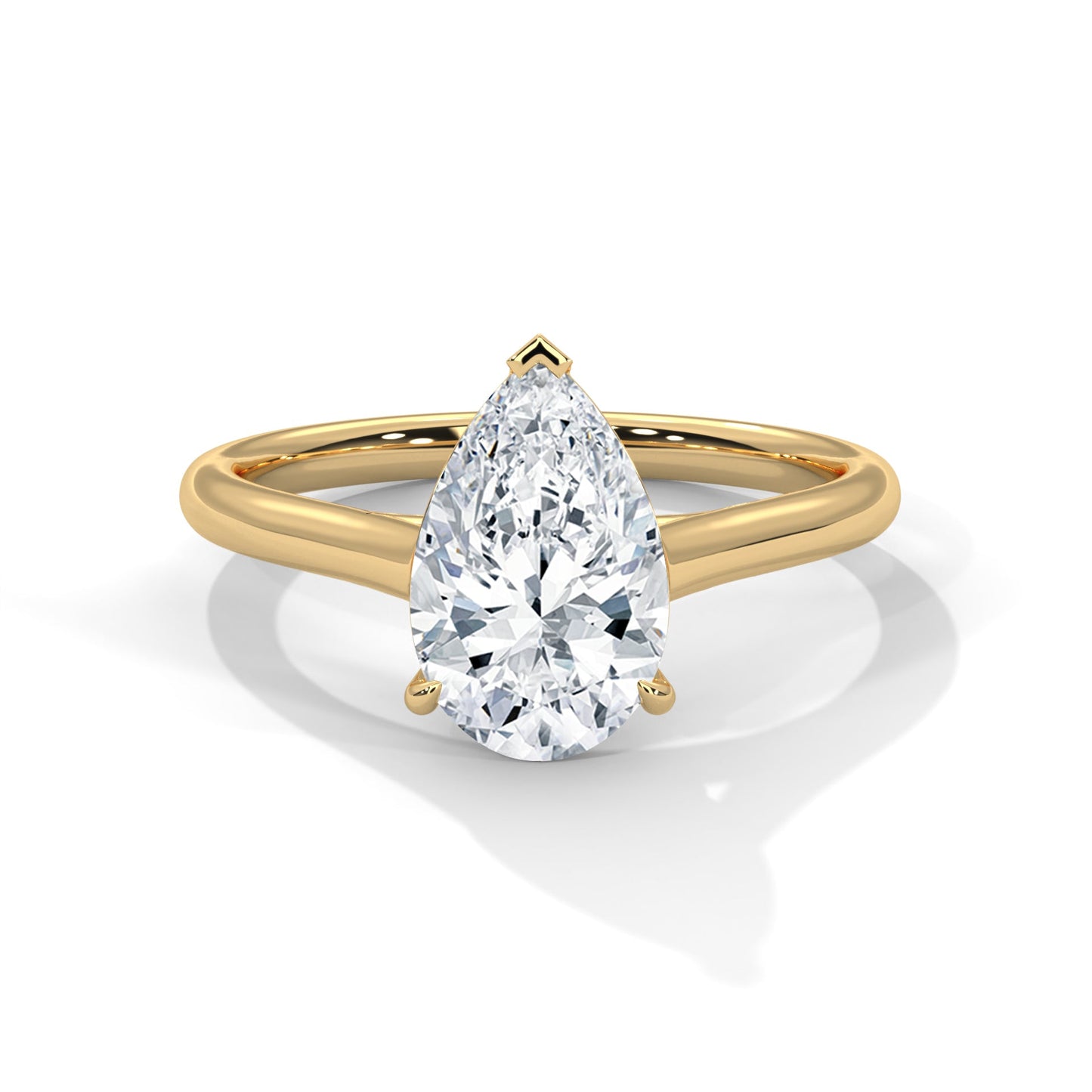 2.00 carat pear cut solitaire diamond engagement ring โ elegant bridal jewelry