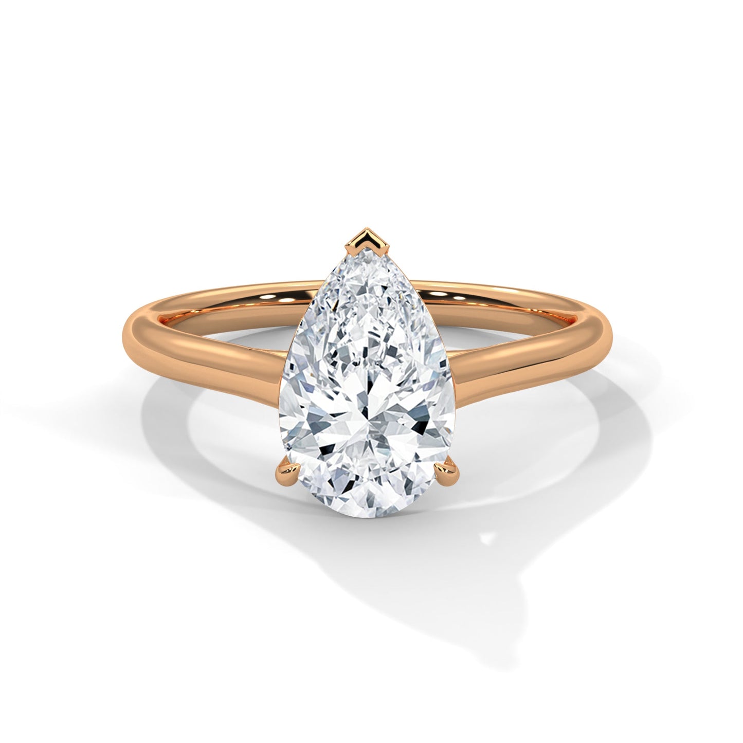 2.00 carat pear cut solitaire diamond engagement ring โ elegant bridal jewelry
