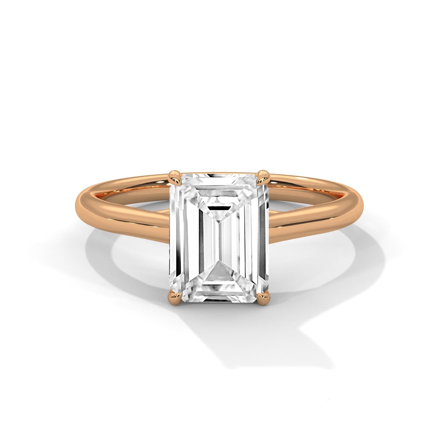 2.00 carat emerald cut four-prong solitaire diamond engagement ring for women