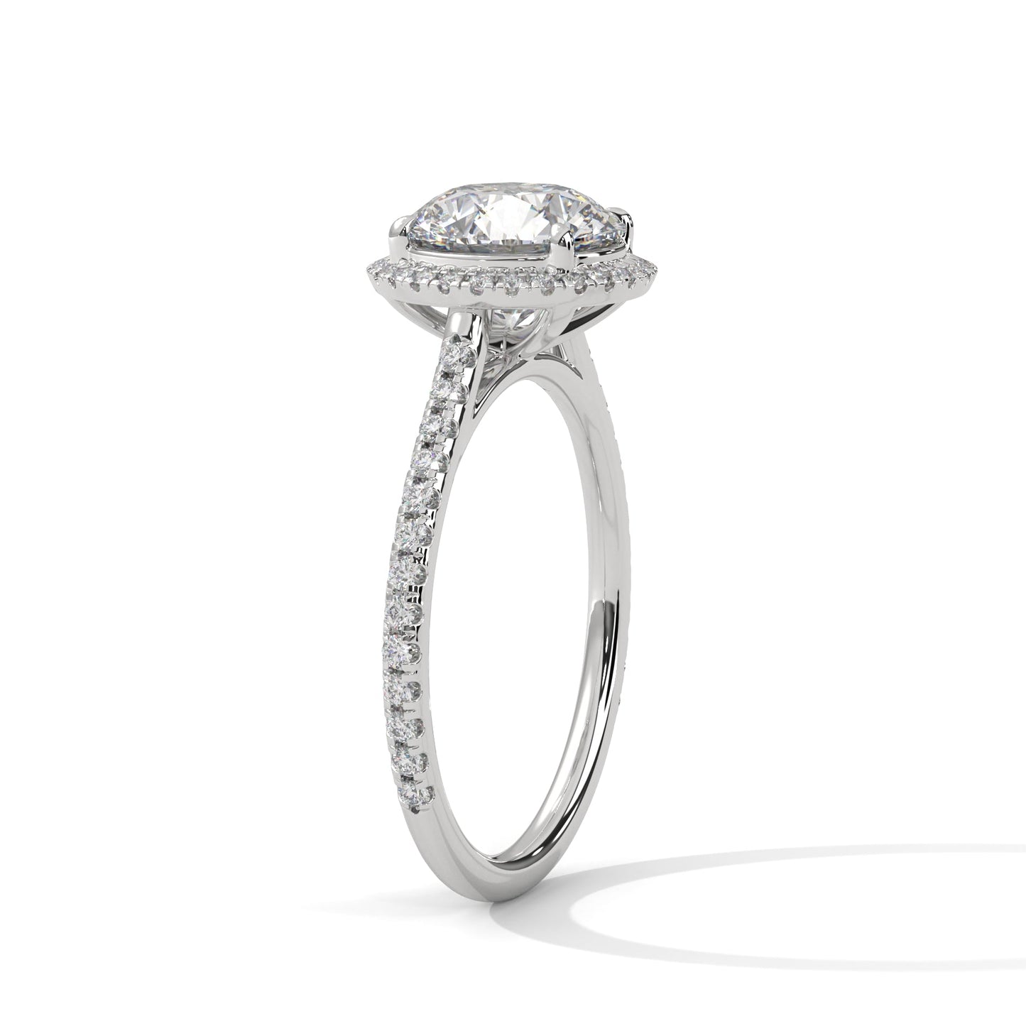 1.52 carat round cut halo diamond engagement ring for women โ elegant bridal jewelry