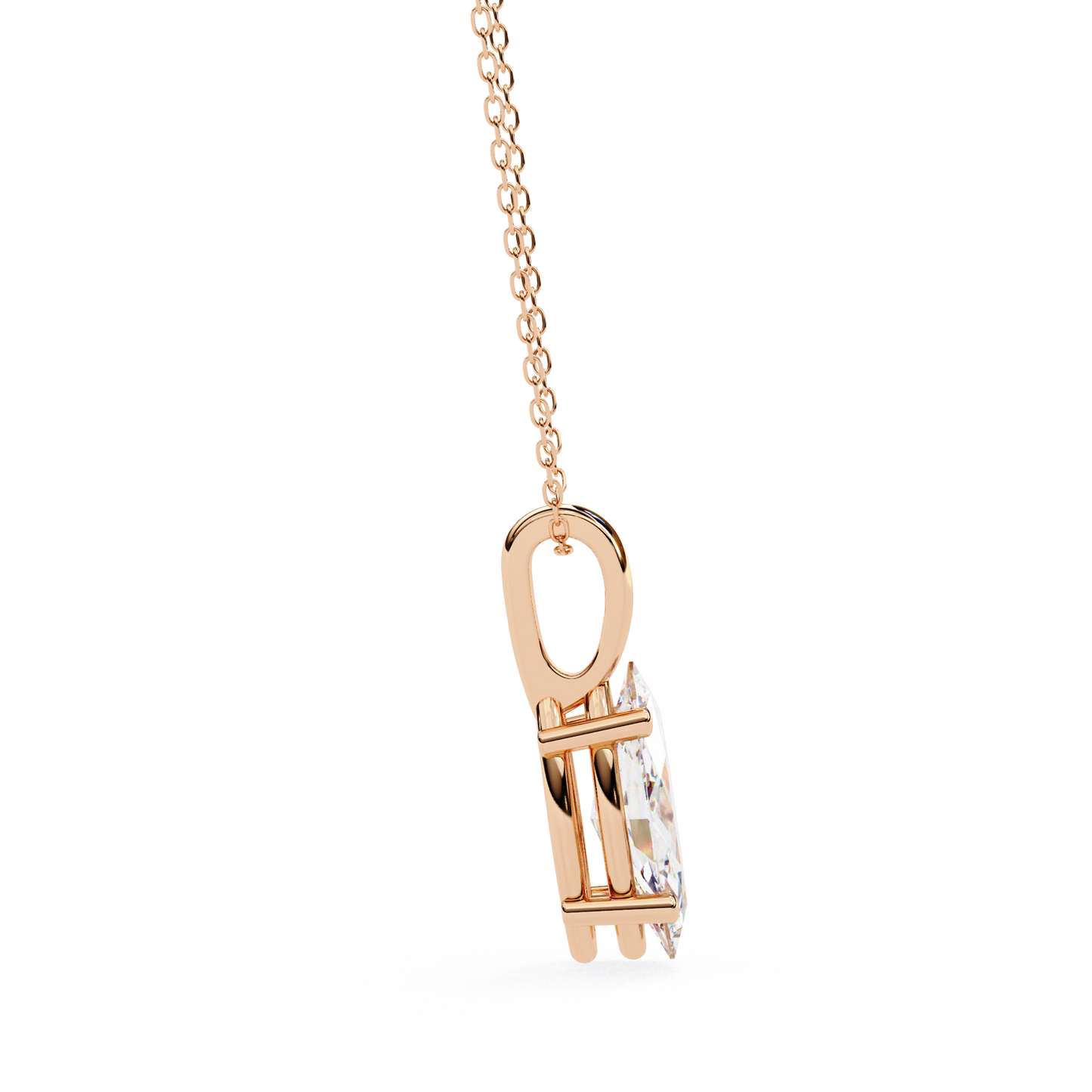 1.00 carat marquise brilliant cut diamond solitaire pendant necklace – premium fine jewelry