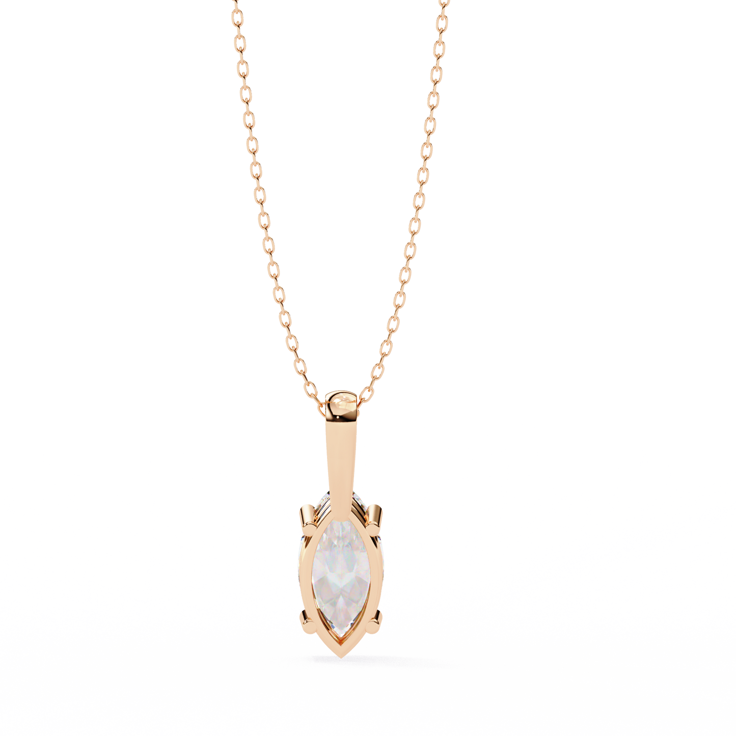 lgd pendant marquise stone (0.93ct) in 14k gold without chain