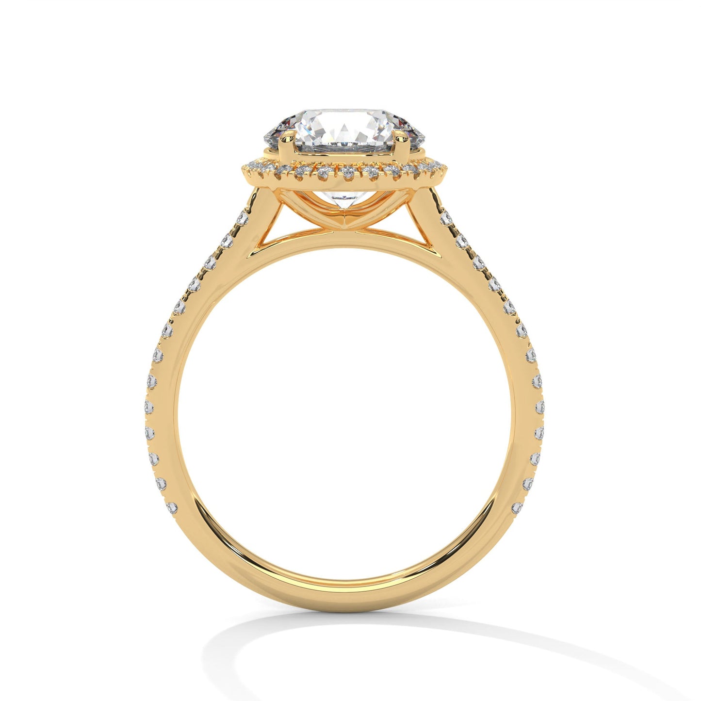 1.52 carat round cut halo diamond engagement ring for women โ elegant bridal jewelry