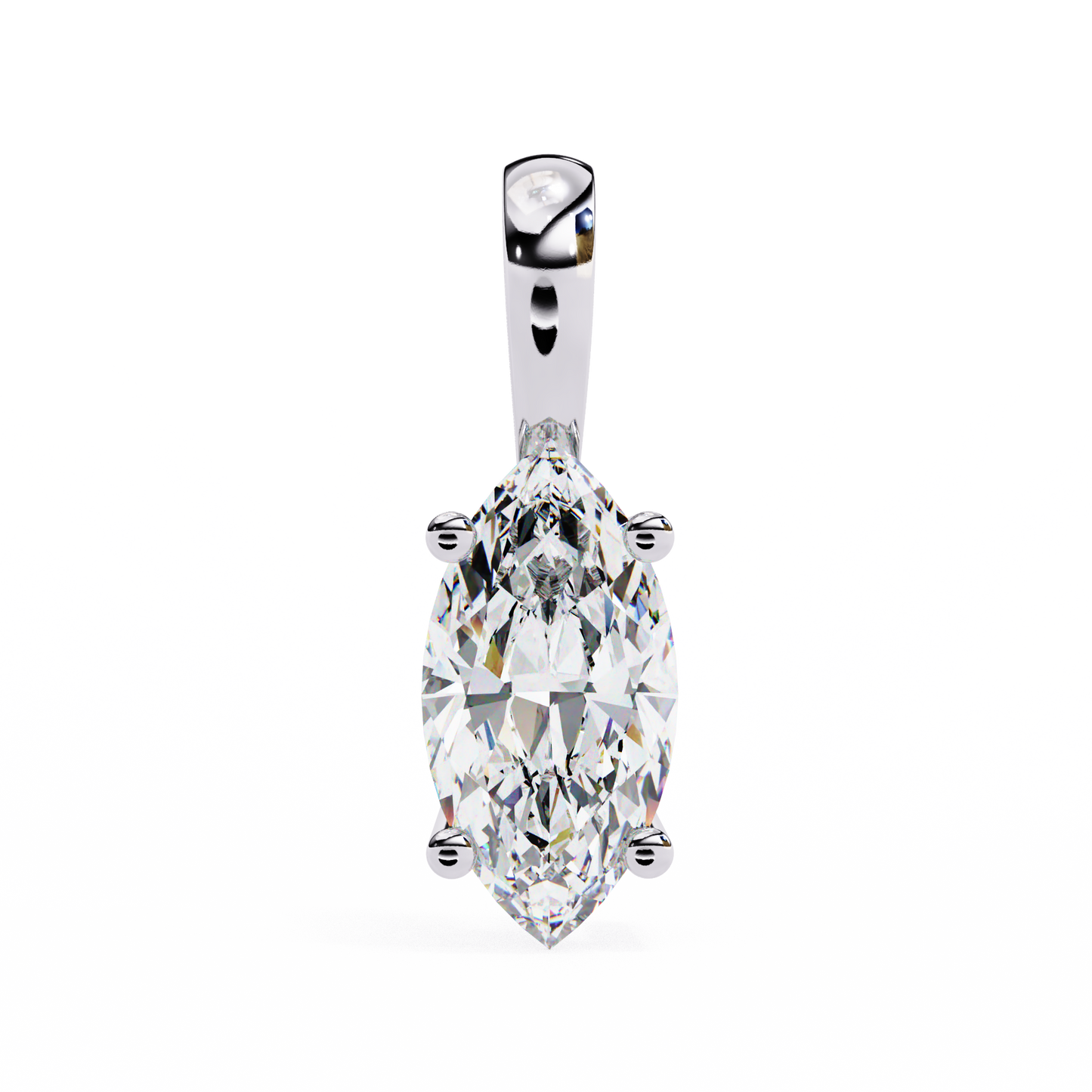 lgd pendant marquise stone (0.93ct) in 14k gold without chain