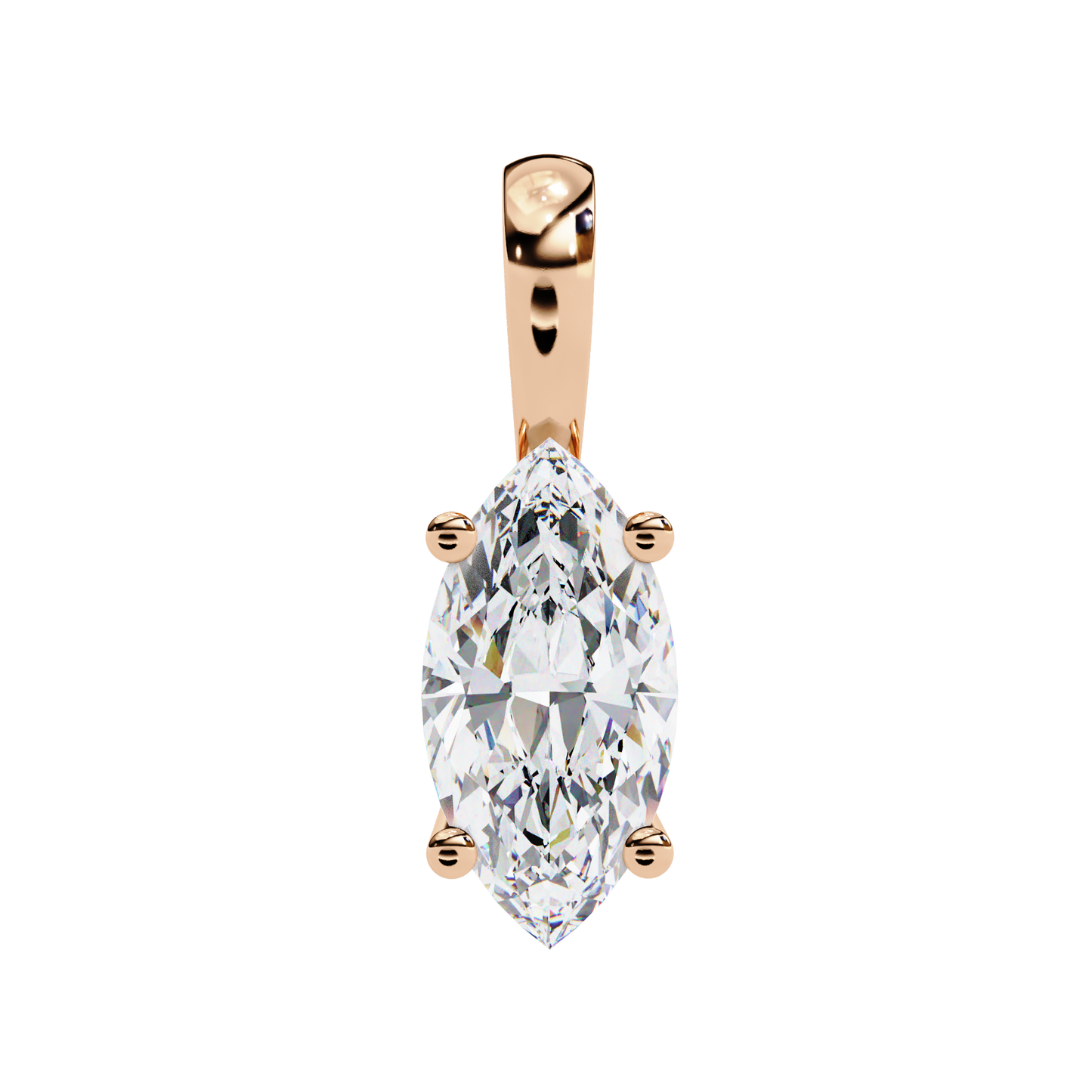 lgd pendant marquise stone (0.93ct) in 14k gold without chain