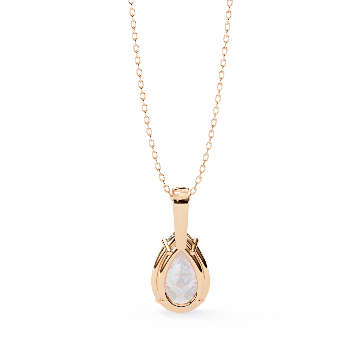 lgd solitaire pendant pear stone (2.06ct) in 14k gold without chain