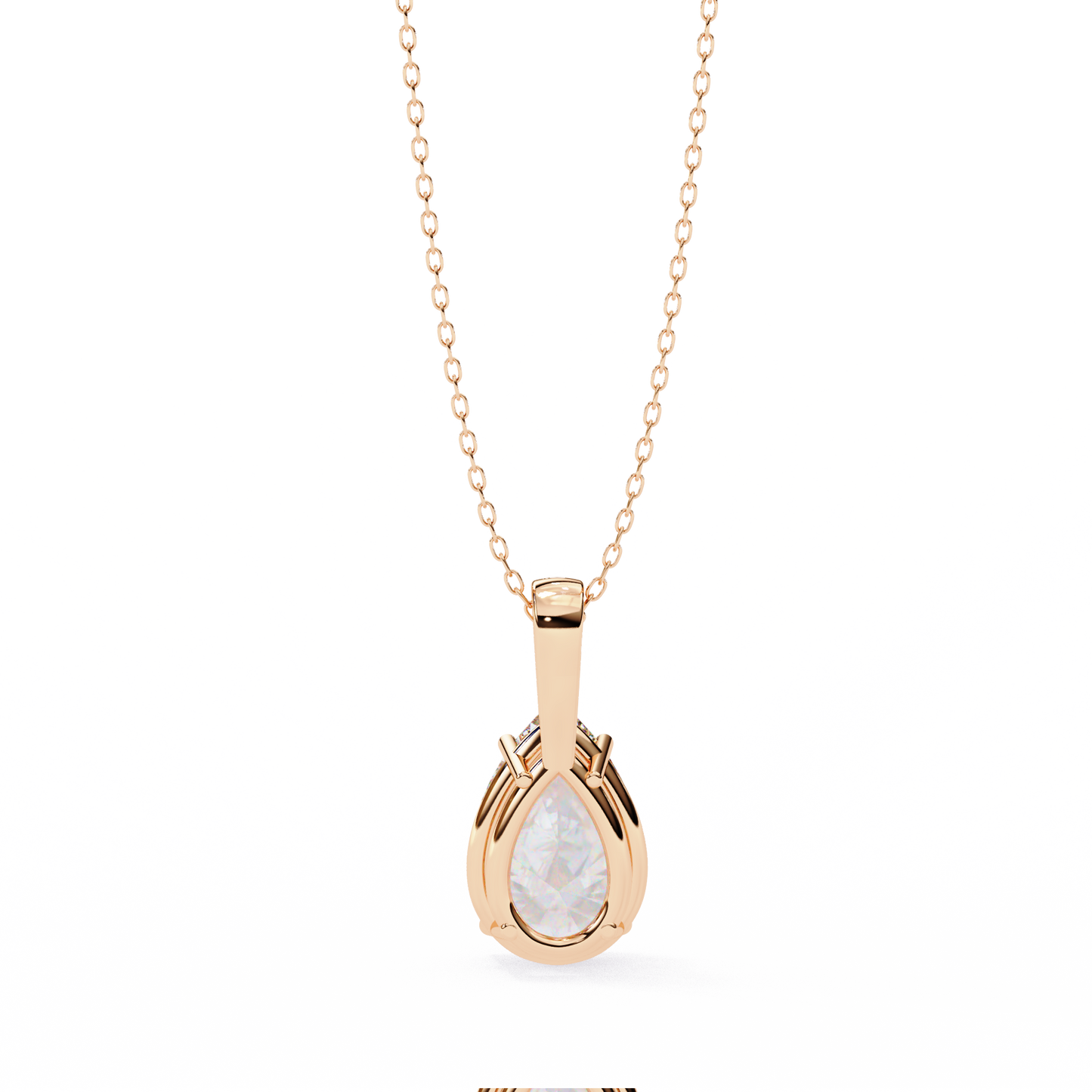 2.00 carat pear cut solitaire diamond pendant necklace – elegant jewelry for women