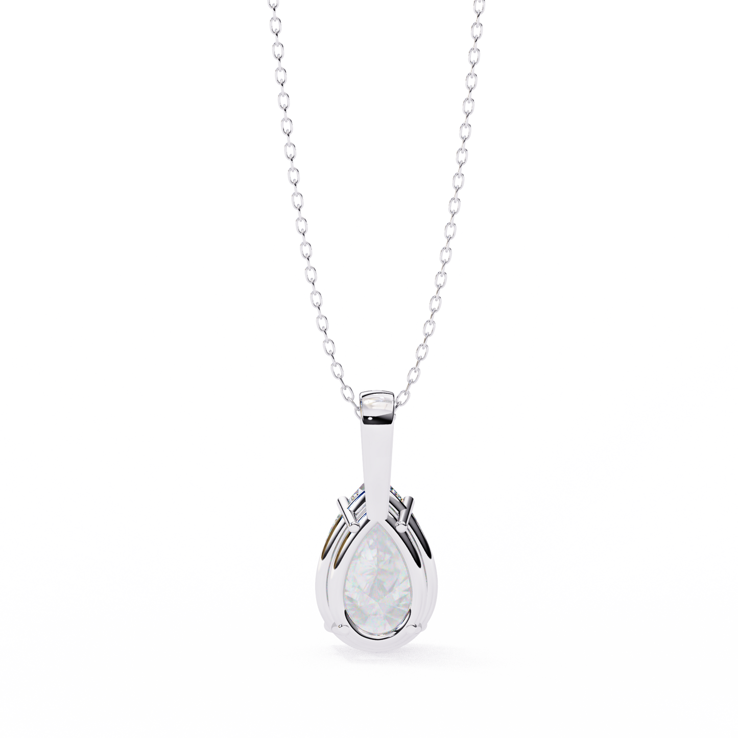 lgd solitaire pendant pear stone (2.06ct) in 14k gold without chain