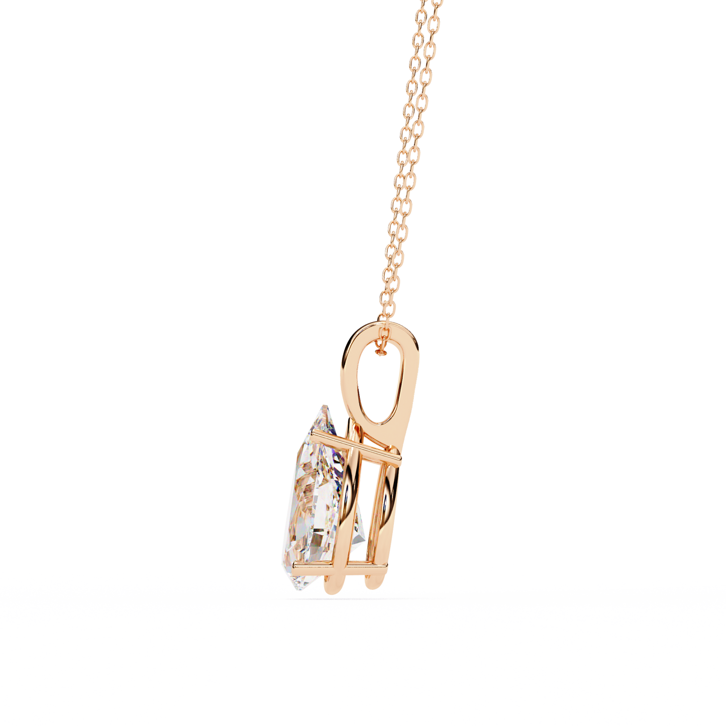 lgd solitaire pendant pear stone (2.06ct) in 14k gold without chain
