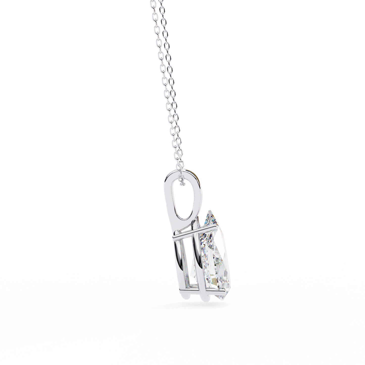 lgd solitaire pendant pear stone (2.06ct) in 14k gold without chain