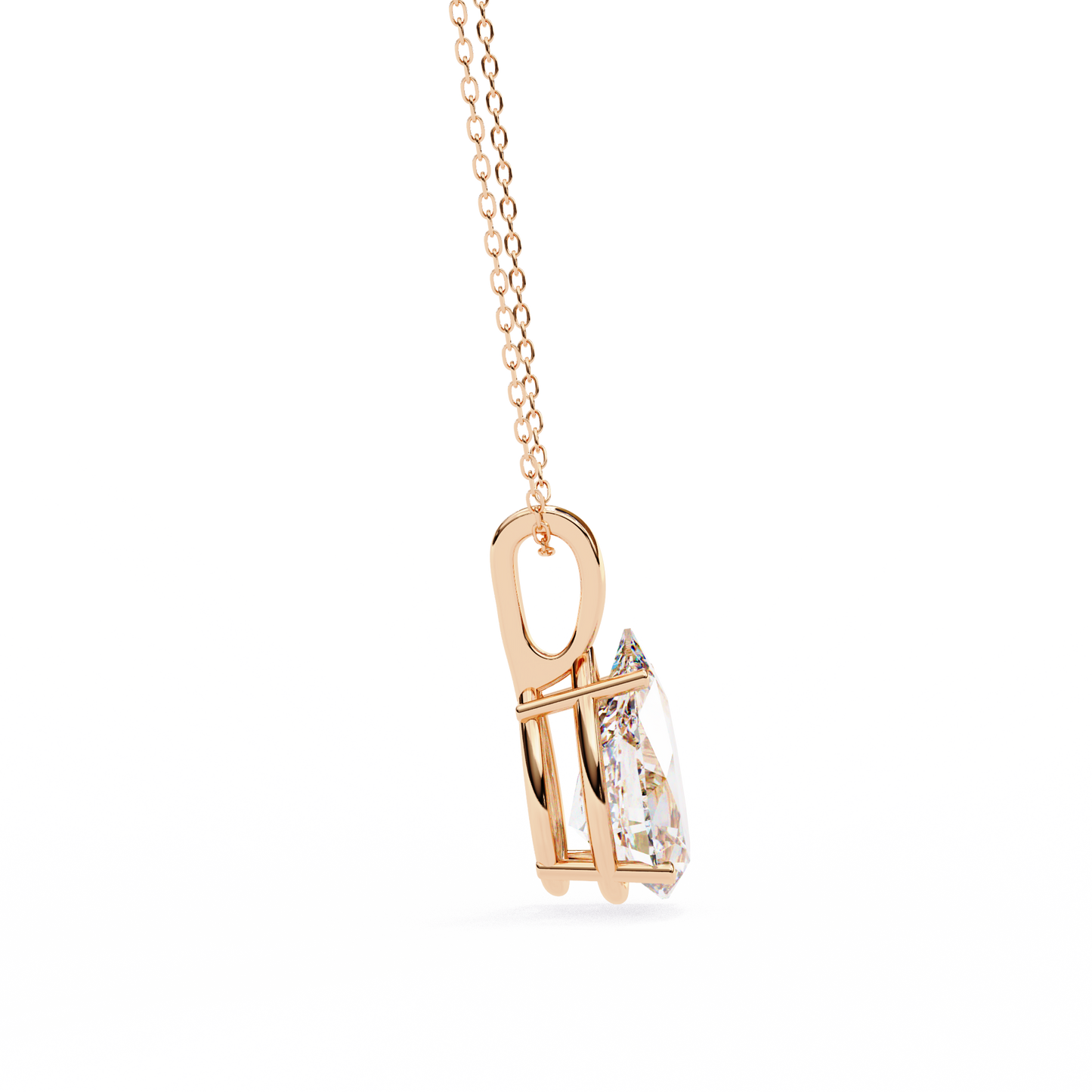 lgd solitaire pendant pear stone (2.06ct) in 14k gold without chain