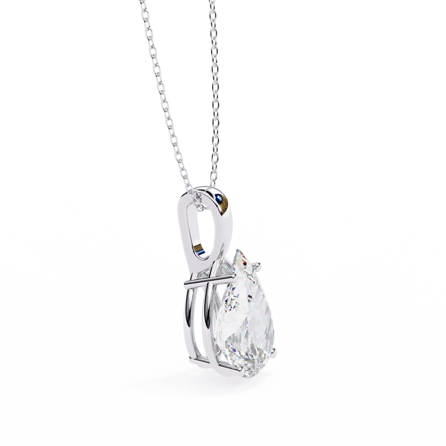 lgd solitaire pendant pear stone (2.06ct) in 14k gold without chain