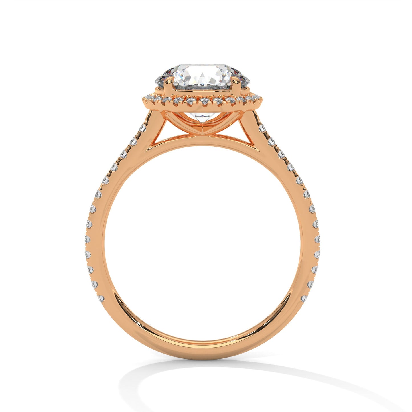 1.52 carat round cut halo diamond engagement ring for women โ elegant bridal jewelry