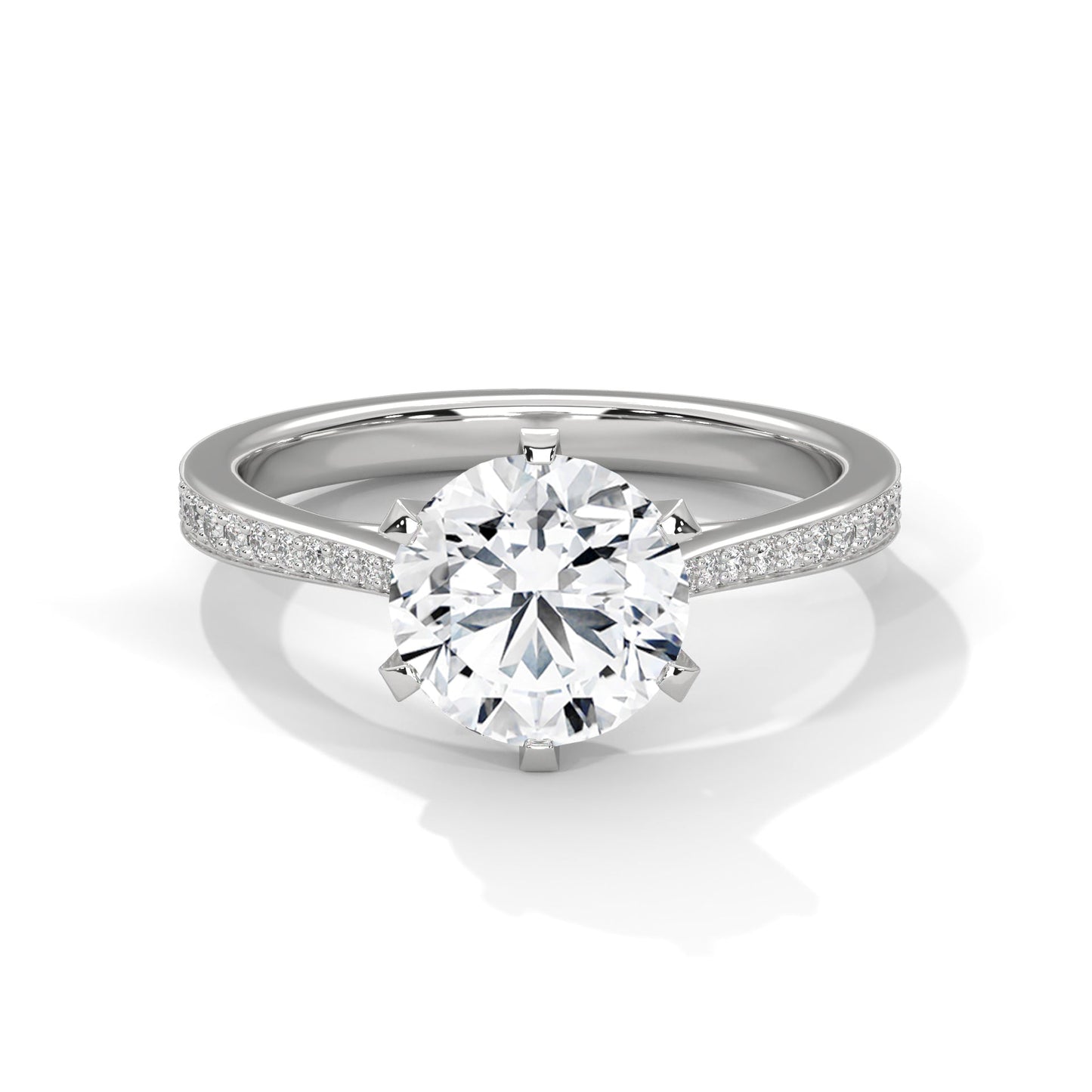 elegant 2.22 ct round cut six-prong diamond solitaire ring – perfect for engagements