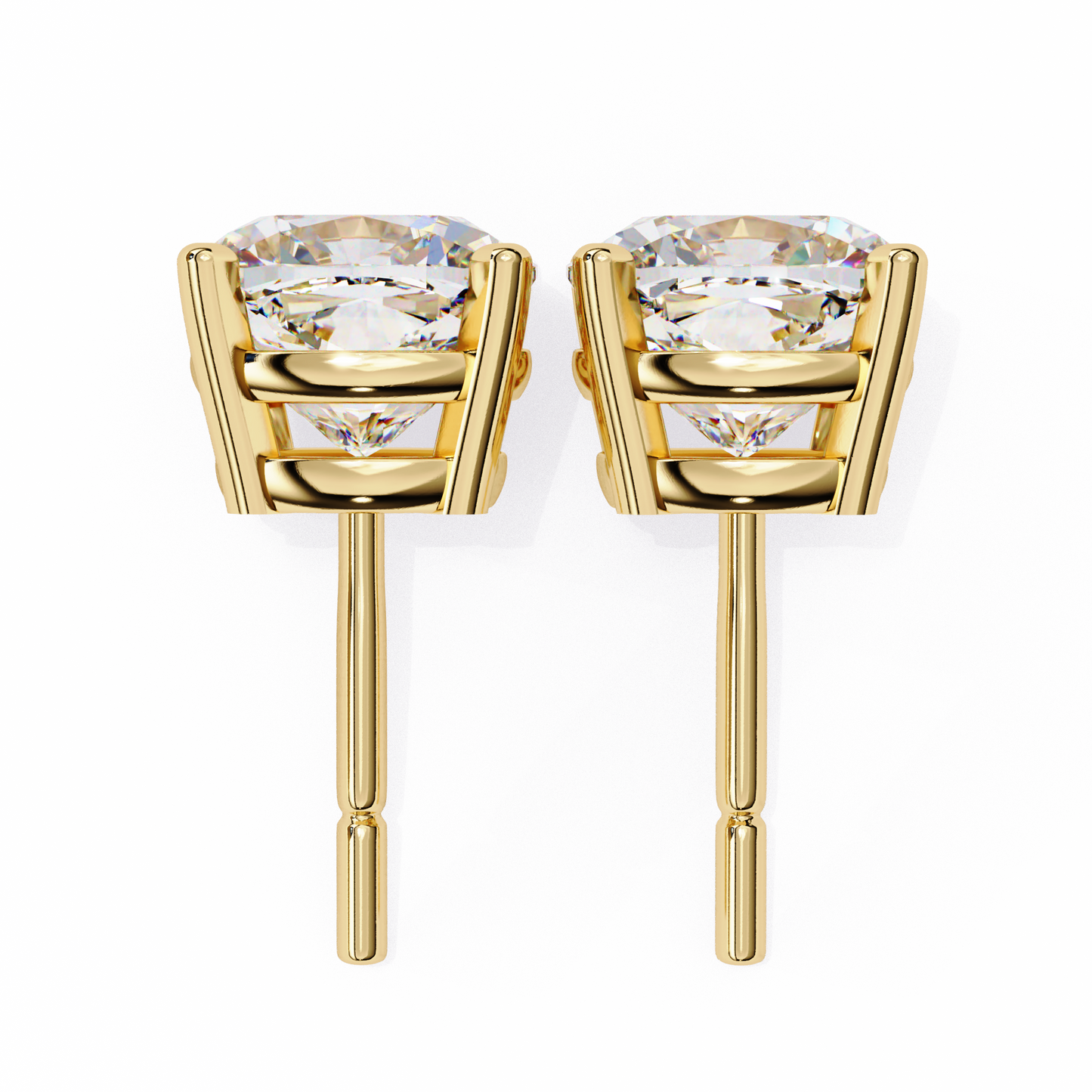 2.30 carat cushion cut diamond stud earrings - modern jewelry