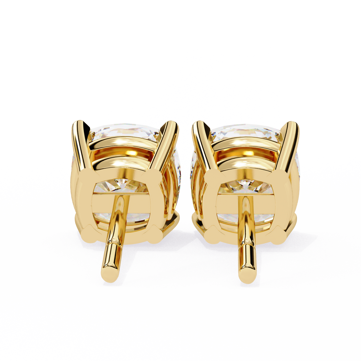 2.30 carat cushion cut diamond stud earrings - modern jewelry