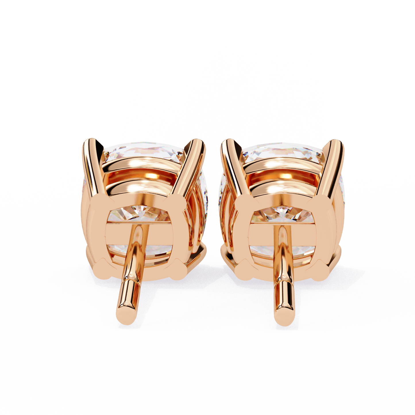 2.30 carat cushion cut diamond stud earrings - modern jewelry