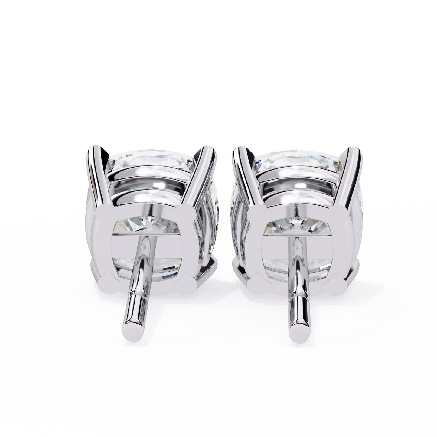 2.30 carat cushion cut diamond stud earrings - modern jewelry