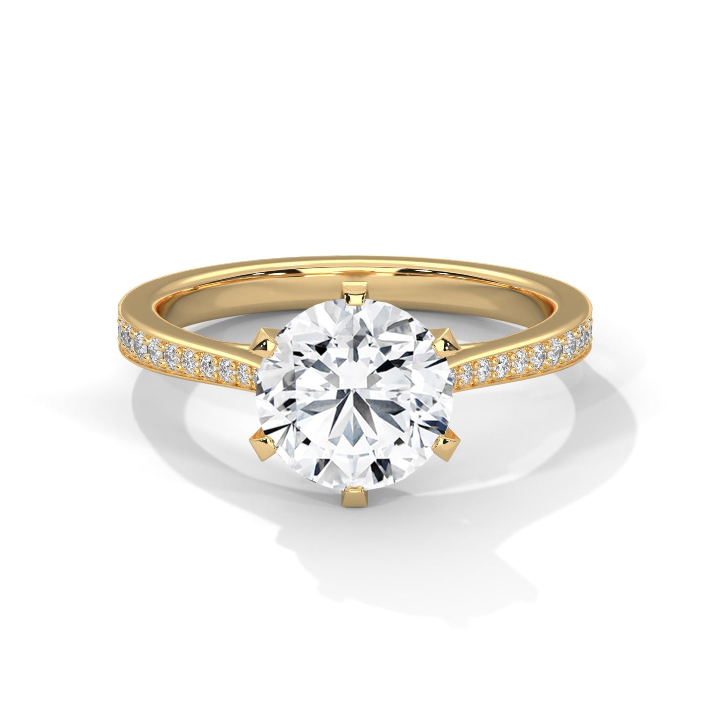 elegant 2.22 ct round cut six-prong diamond solitaire ring – perfect for engagements