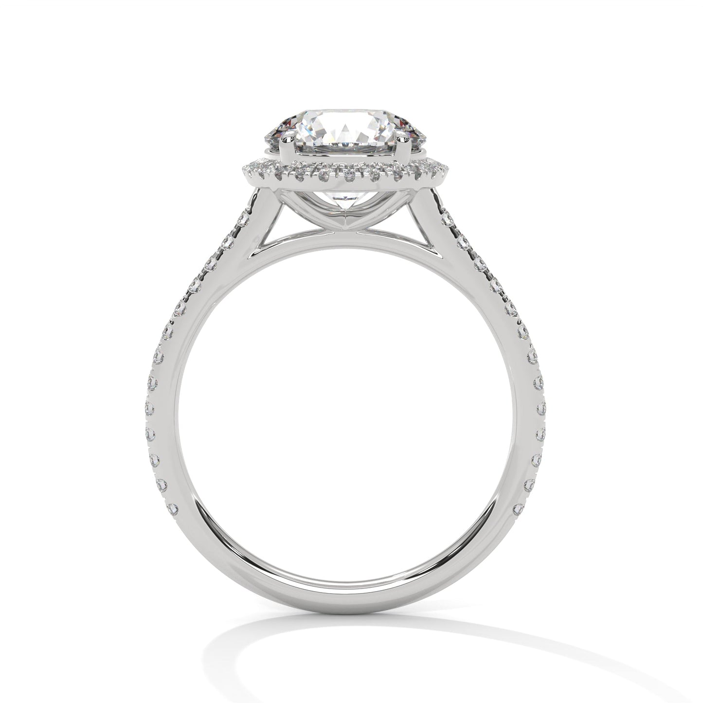 1.52 carat round cut halo diamond engagement ring for women โ elegant bridal jewelry